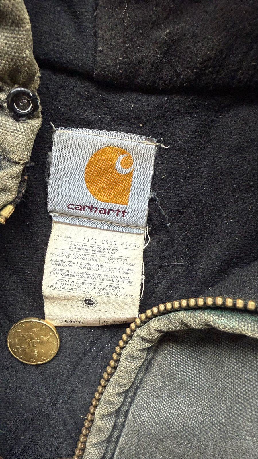 Carhartt Vintage Grey Carhartt Hooded Jacket Size US XXL / EU 58 / 5 - 2 Thumbnail