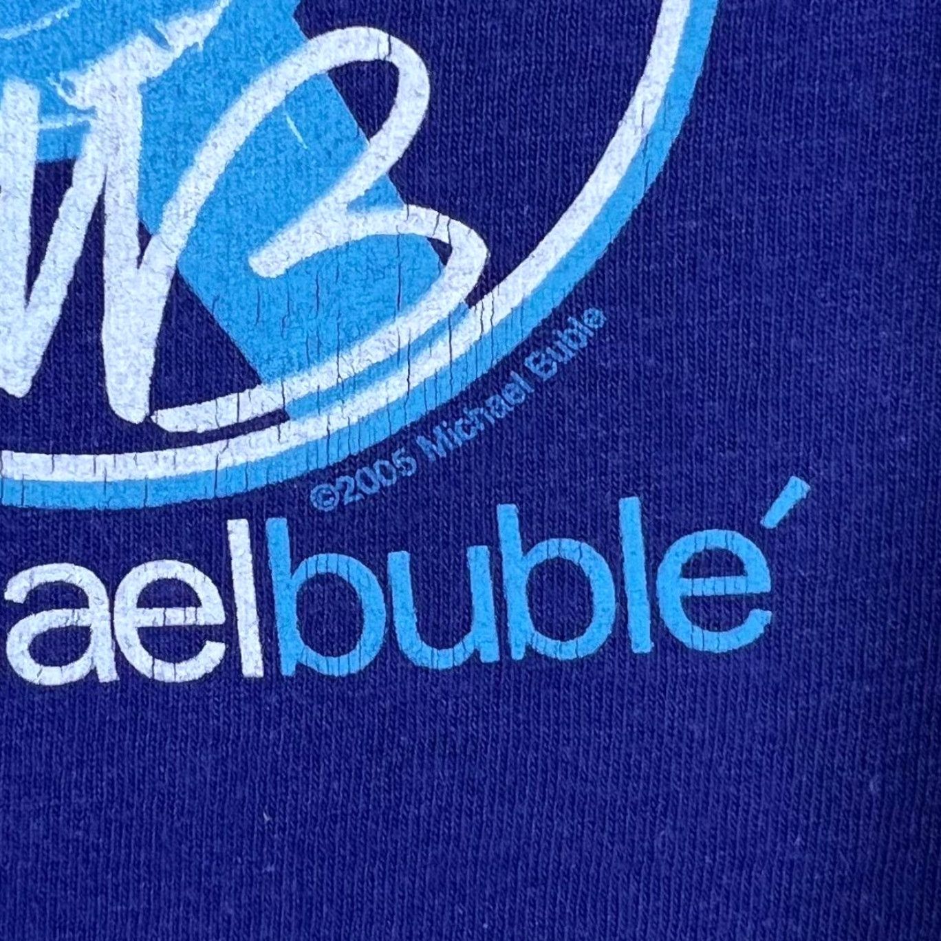 Gildan Vintage Michael Buble Jazz Swing Pop Music Graphic Blue T-Shirt Medium Mens XS? Size US M / EU 48-50 / 2 - 4 Thumbnail