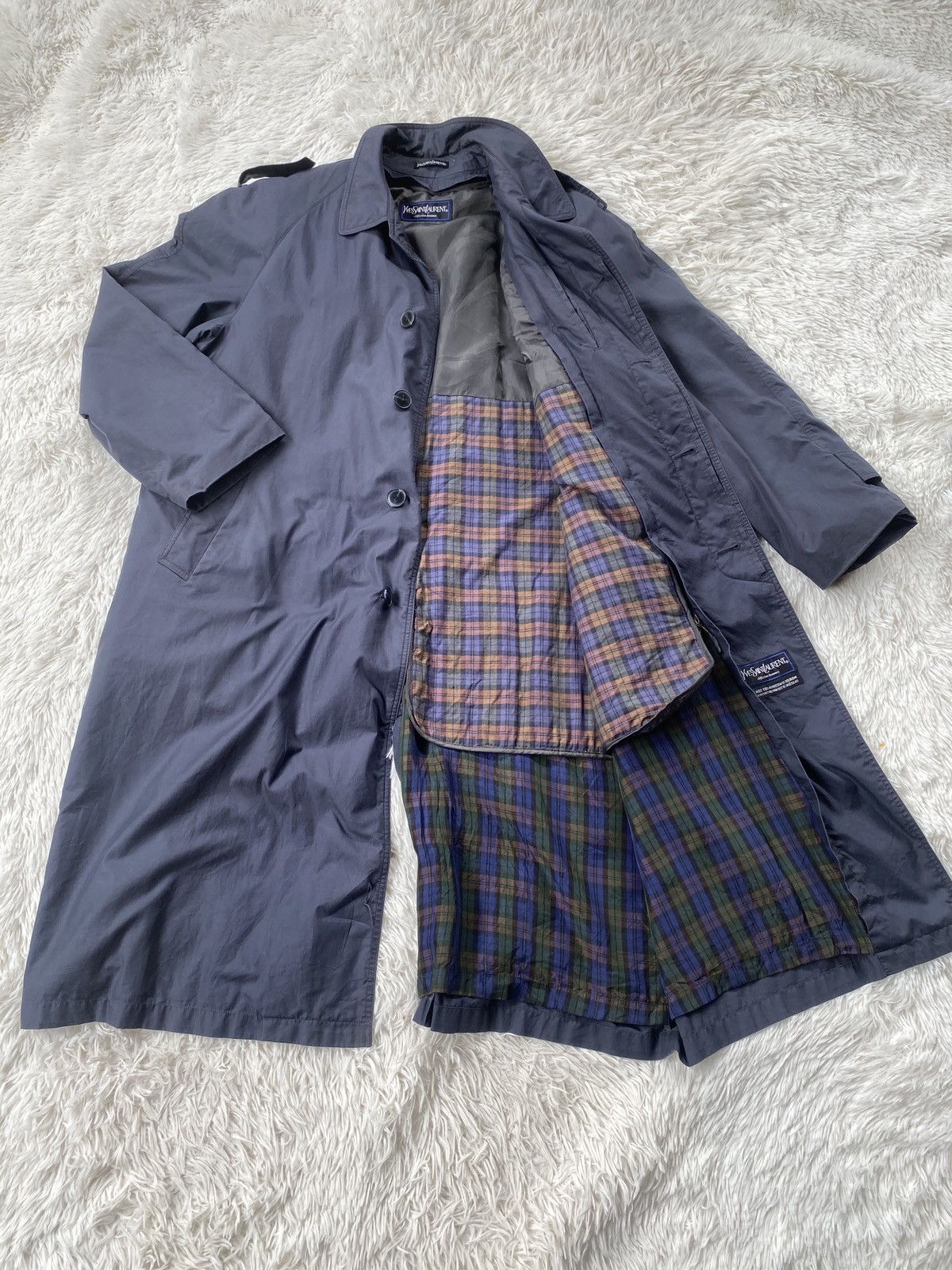 Yves Saint Laurent Vintage Yves Saint Laurent Diffusion Homme Trench Coat Size US XL / EU 56 / 4 - 14 Thumbnail