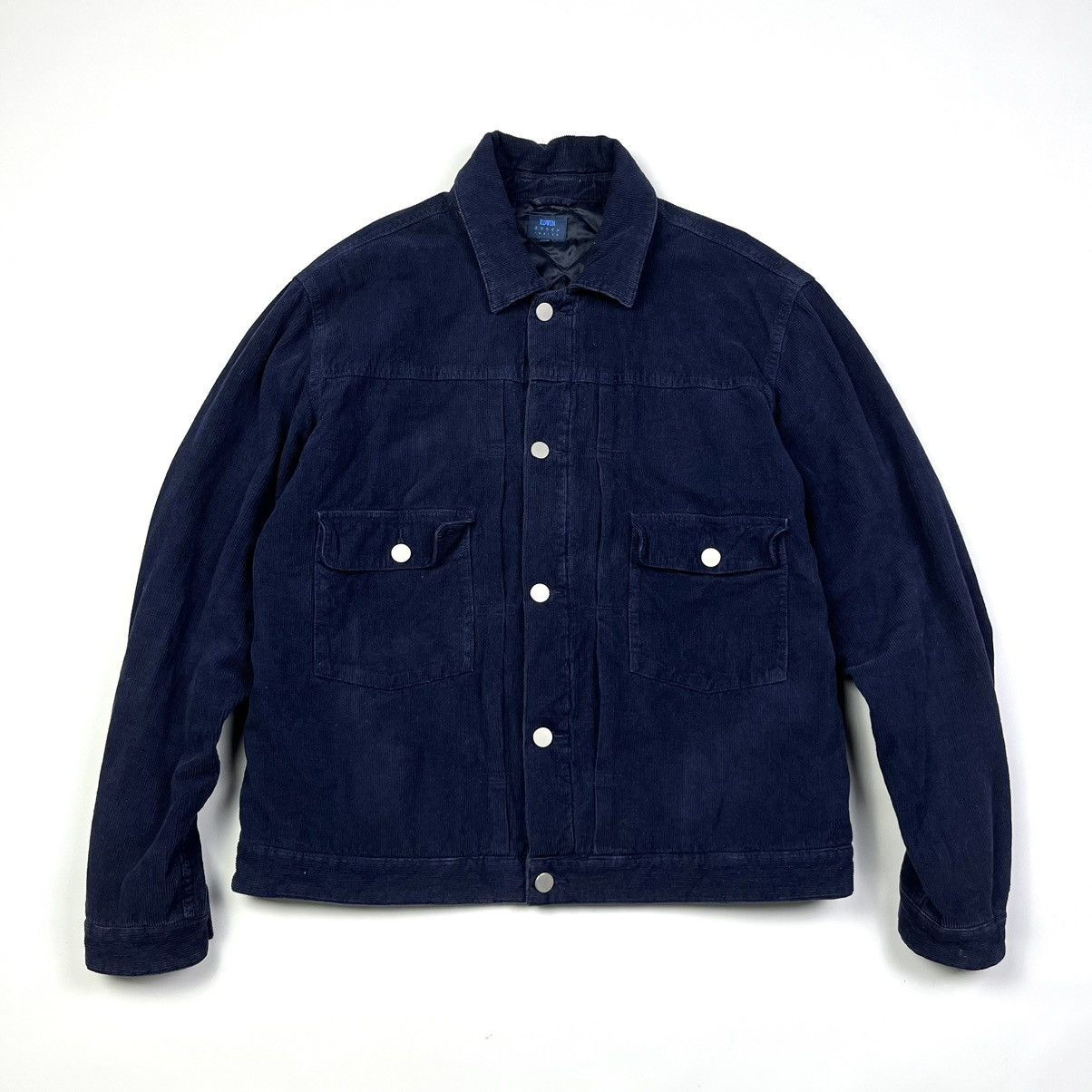 Edwin × Japanese Brand × Vintage Edwin Velvet Jacket Japanese Brand Blue Size US XL / EU 56 / 4 - 1 Thumbnail