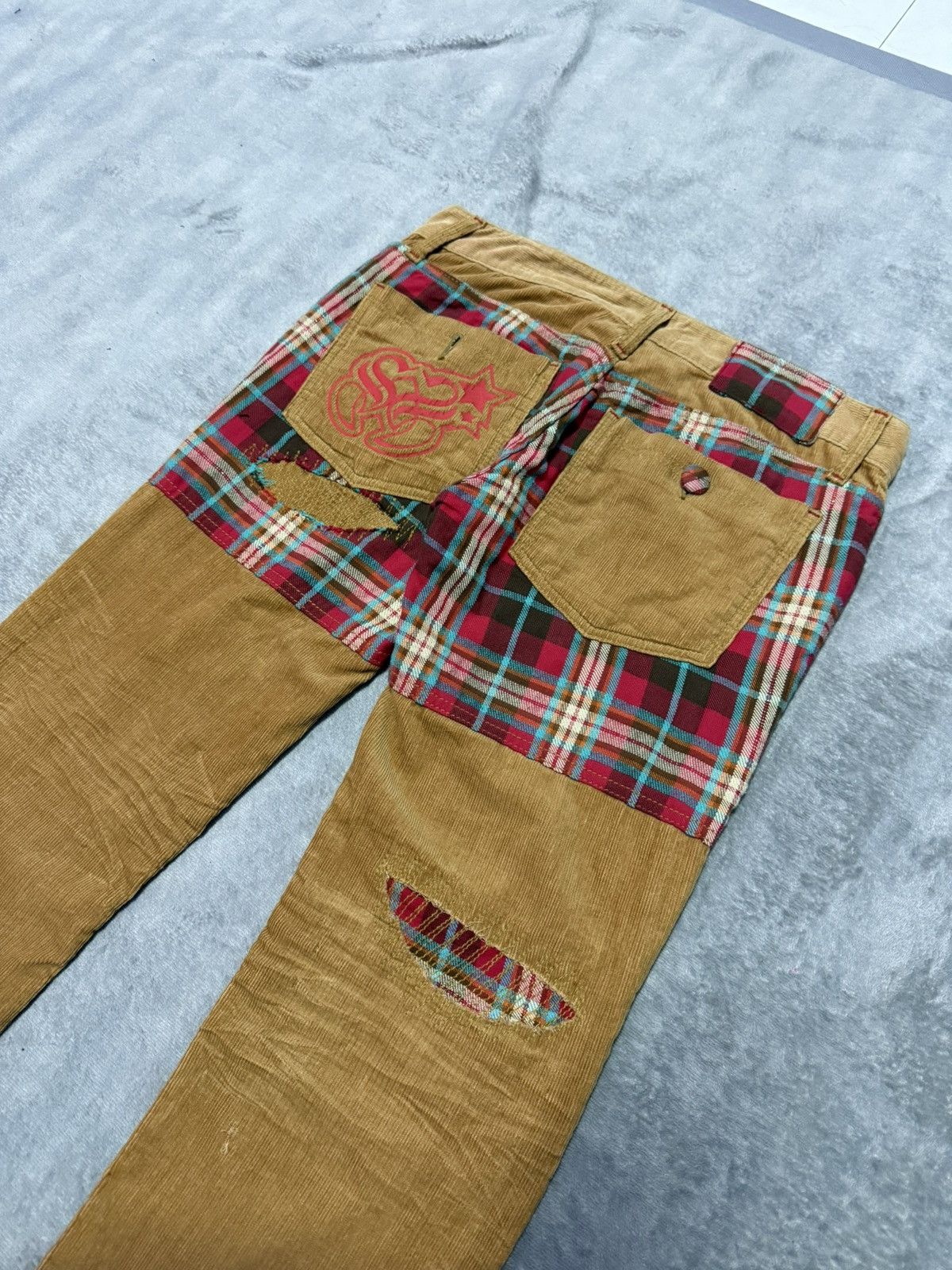 GOSTAR DE FUGA × Hysteric Glamour Sunny Smith Japan Hybrid Constructed Boro Corduroy Pants Size US 30 / EU 46 - 3 Thumbnail