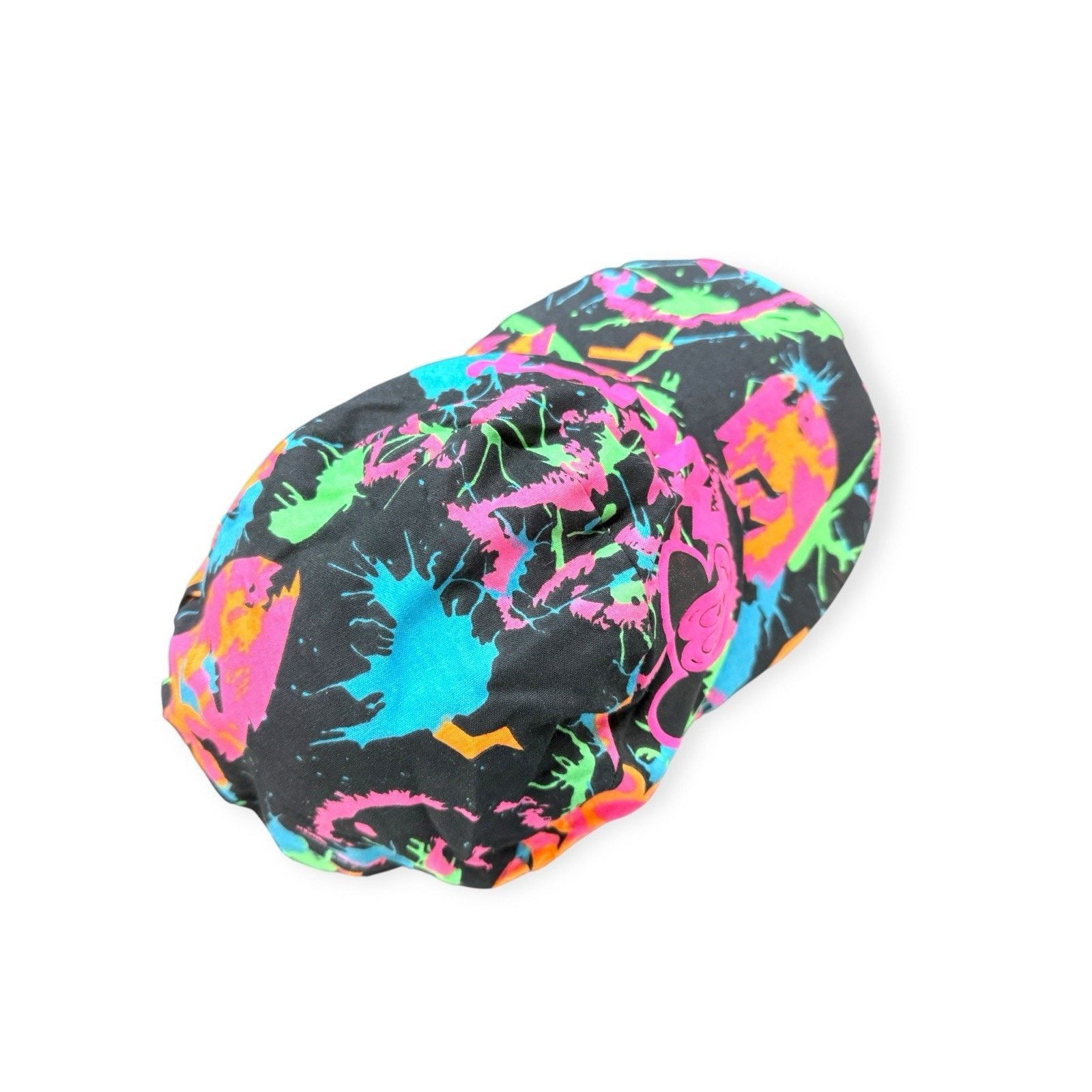Disney MICKEY MOUSE: Vtg 1980s Neon Paint Splatter Painter Hat Size ONE SIZE - 6 Thumbnail