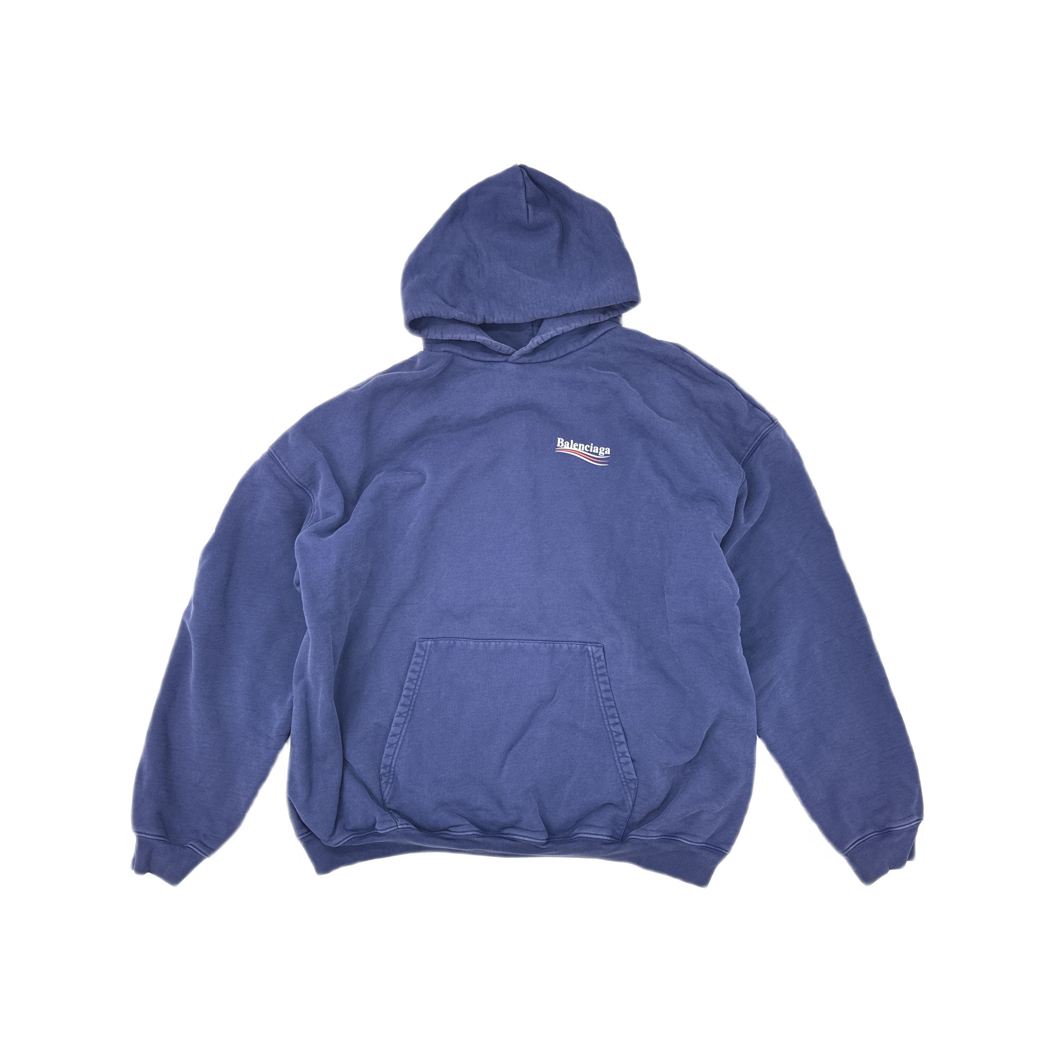 Balenciaga Balenciaga Political Campaign Hoodie Blue Size S Size US S / EU 44-46 / 1 - 1 Thumbnail