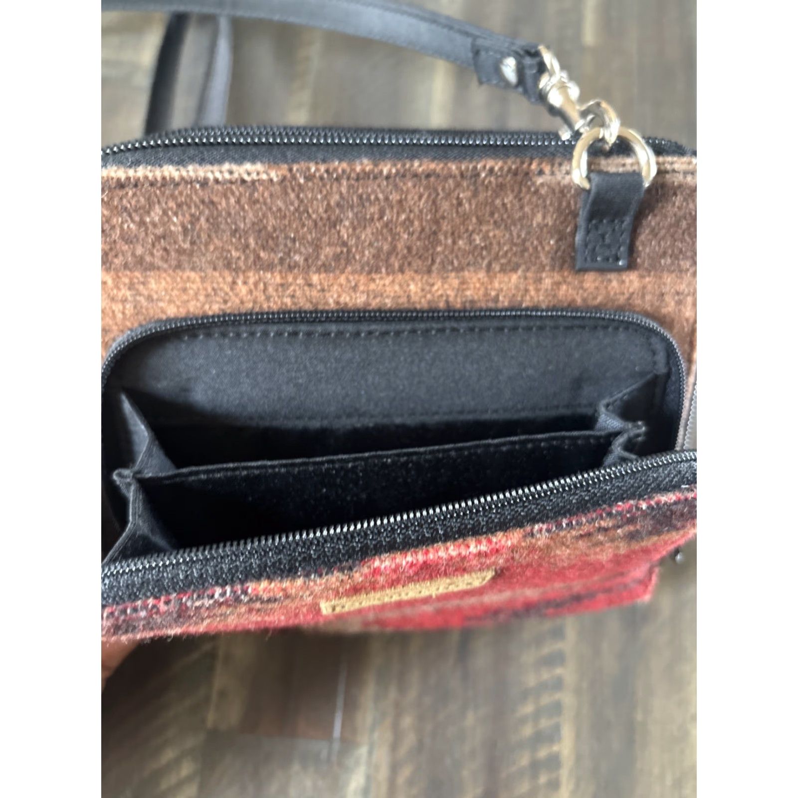 Pendleton PENDLETON Aztec Wool Small Crossbody Wallet Organizer Clutch Multicolor Black Strap Womens Size ONE SIZE - 3 Thumbnail