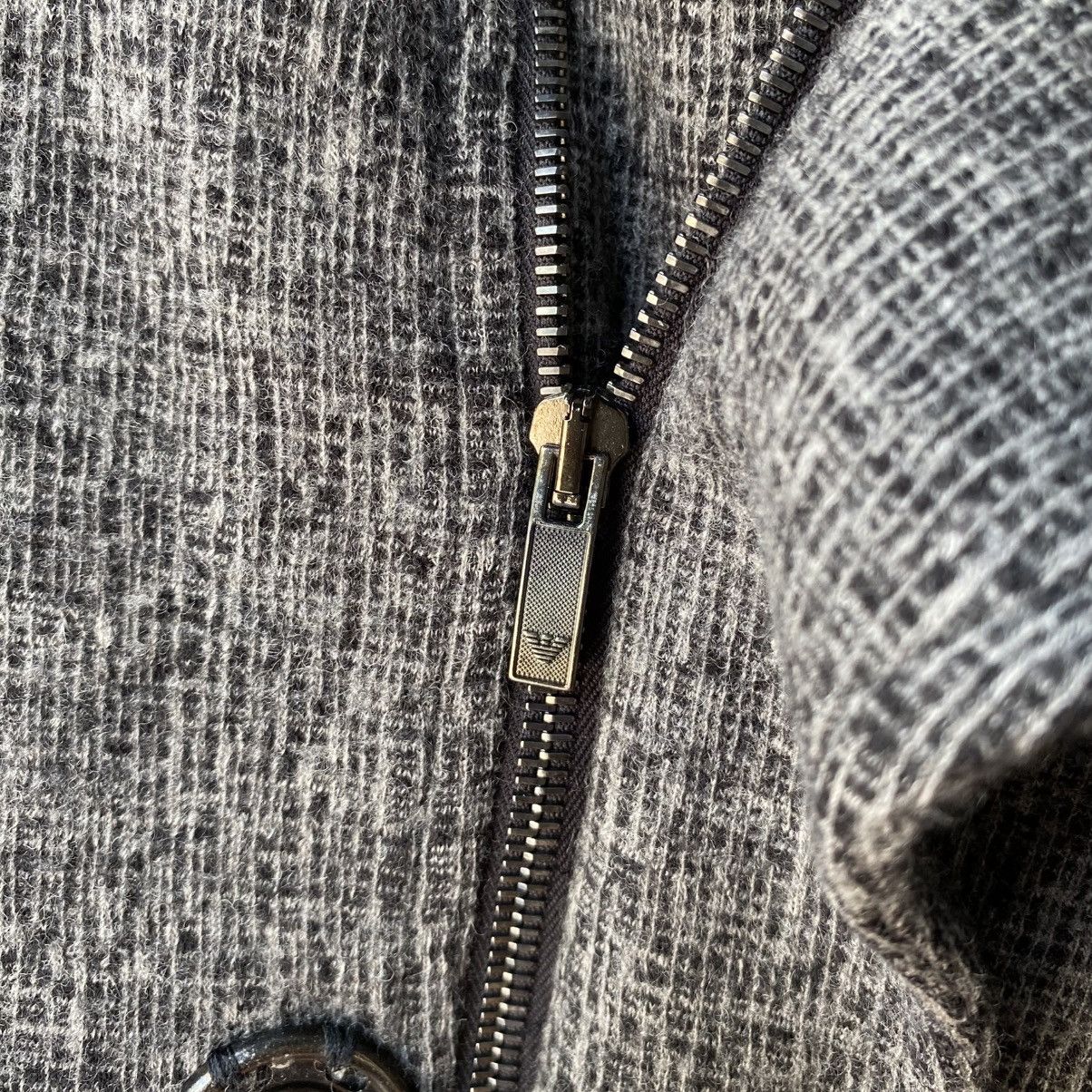 Emporio Armani EMPORIO ARMANI Grey Knit Hooded Coat Size S / US 4 / IT 40 - 11 Thumbnail