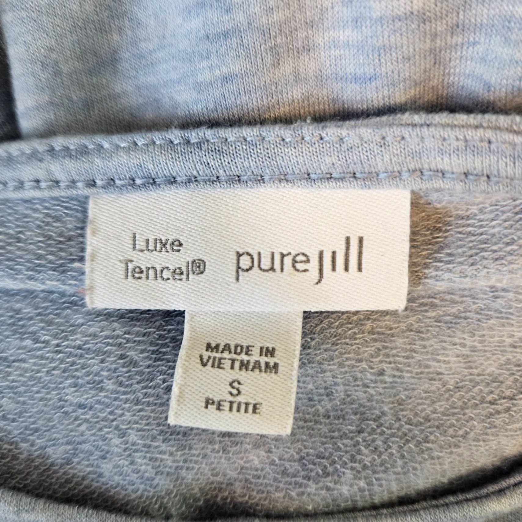 J. Jill Pure Jill Womens Tunic Blouse PS Small Petite Long Sleeve Blue Pockets Pocket Size S / US 4 / IT 40 - 5 Thumbnail