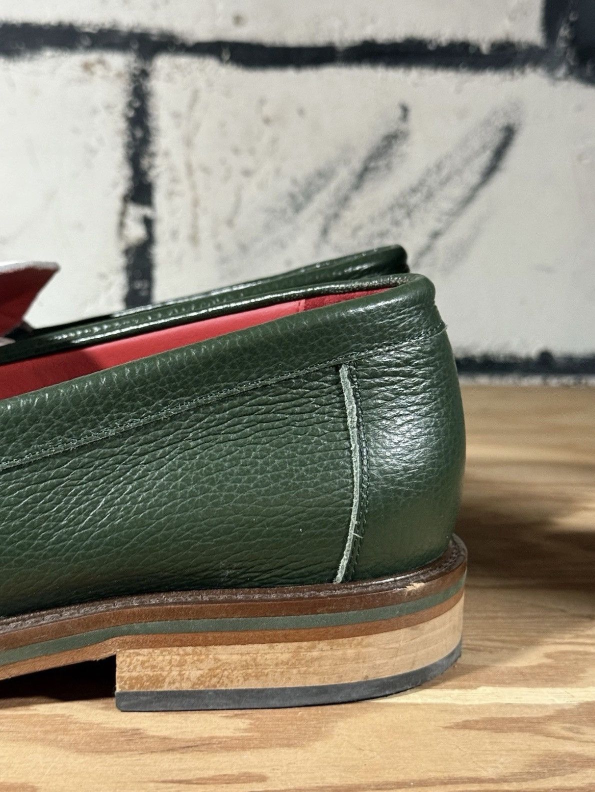 Aime Leon Dore Aime Leon Dore PENNY LOAFER WHITE/BOTANICAL GREEN MENS 12 Size US 12 / EU 45 - 7 Thumbnail