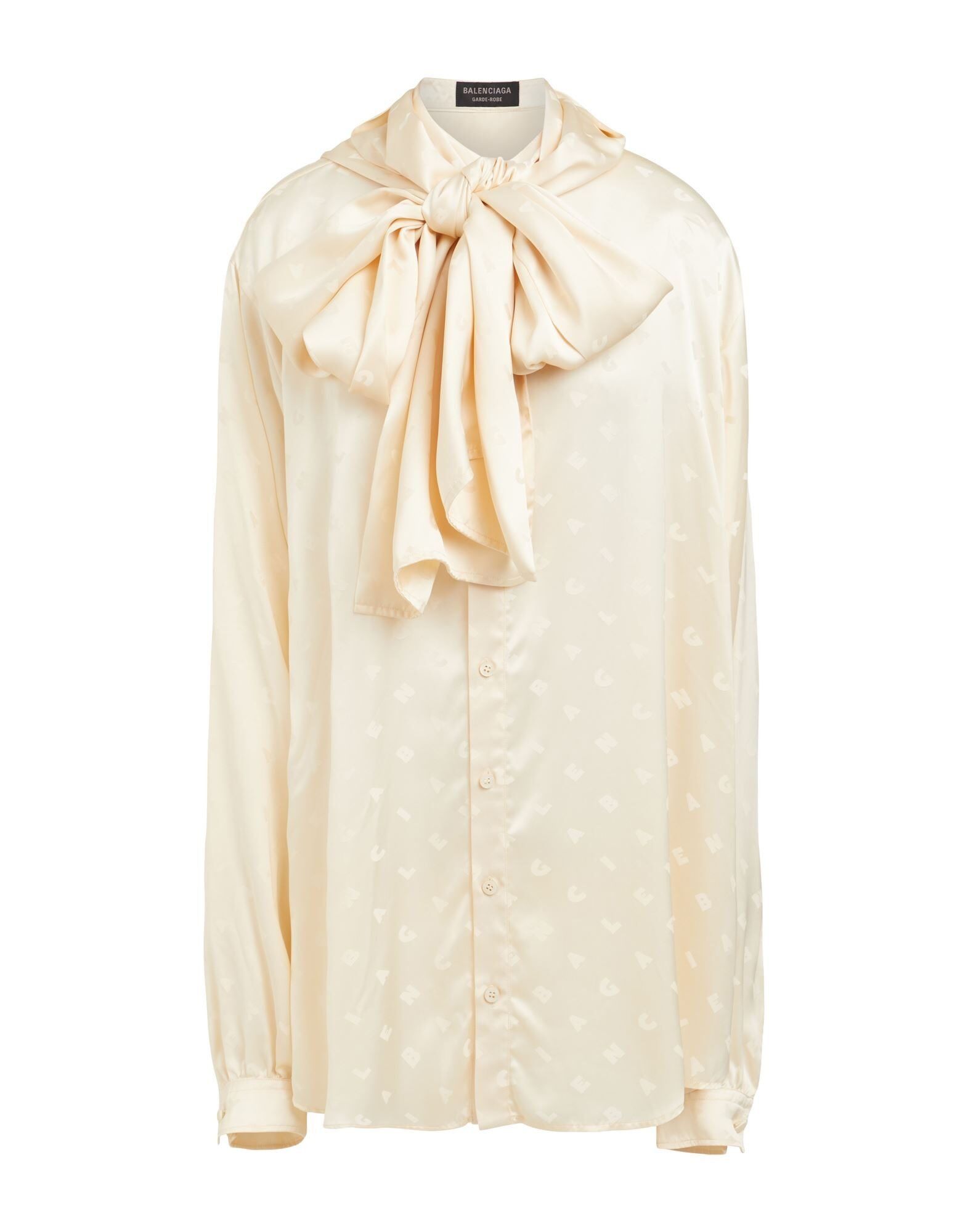 Balenciaga o1y0625 Patterned Shirt in Light Beige Size M / US 6-8 / IT 42-44 - 1 Thumbnail