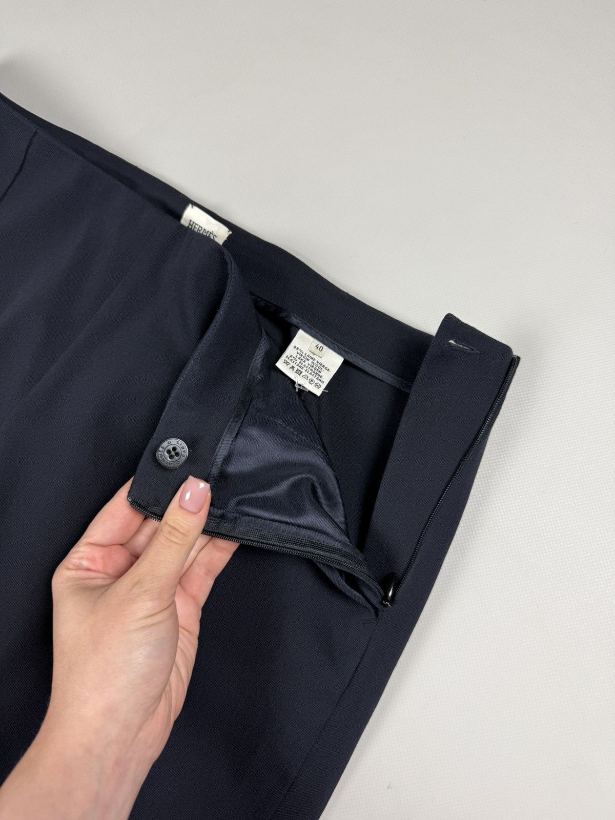 Hermes Hermes Paris Ladies Virgin Wool Dress Pants Trousers Size 40 Size 27" / US 4 / IT 40 - 10 Thumbnail