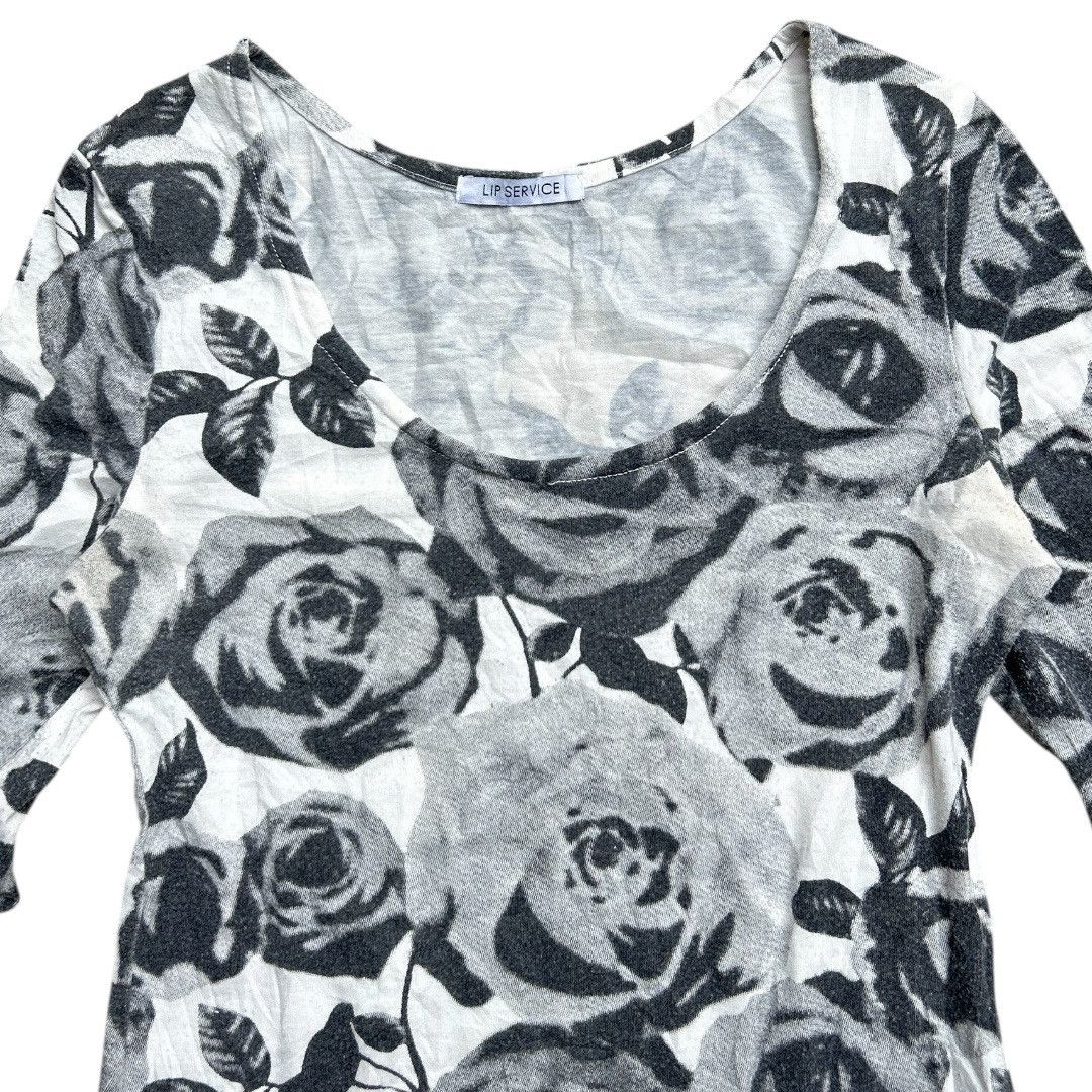 Lip Service Lip Service Flowers Design Flare Sleeve Tee Size M / US 6-8 / IT 42-44 - 2 Thumbnail