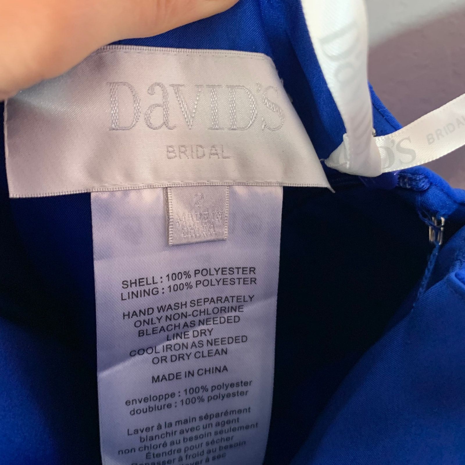 Other David's Bridal Blue Chiffon Mini Dress Size 2 Size XS / US 0-2 / IT 36-38 - 3 Thumbnail
