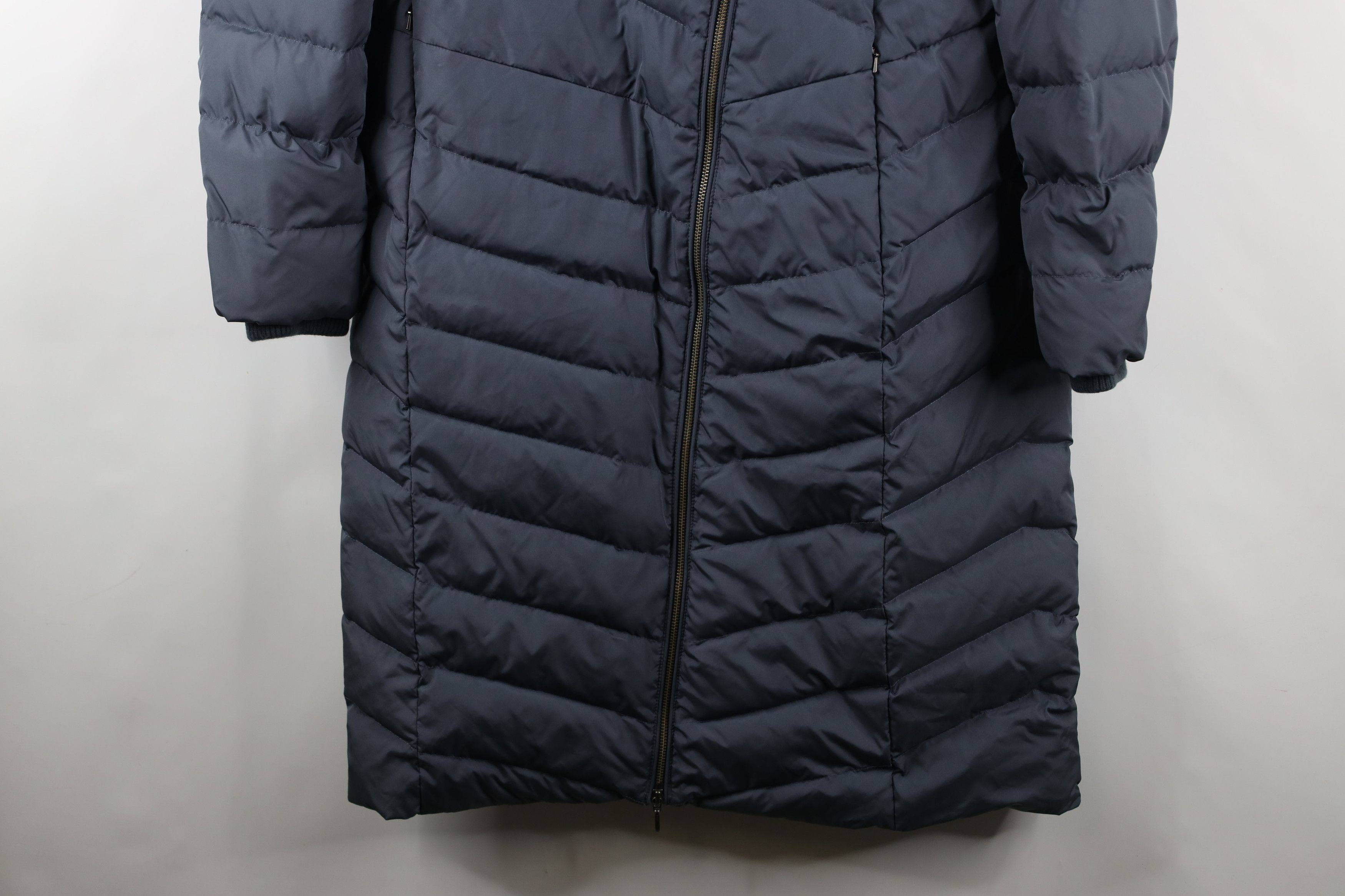 Lands' End × Vintage Lands End Full Length Hooded Duck Down Puffer Jacket Gray Size M / US 6-8 / IT 42-44 - 4 Thumbnail