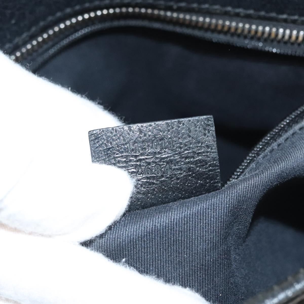 Gucci GUCCI GG Canvas Tote Bag Black Silver Size ONE SIZE - 21 Thumbnail