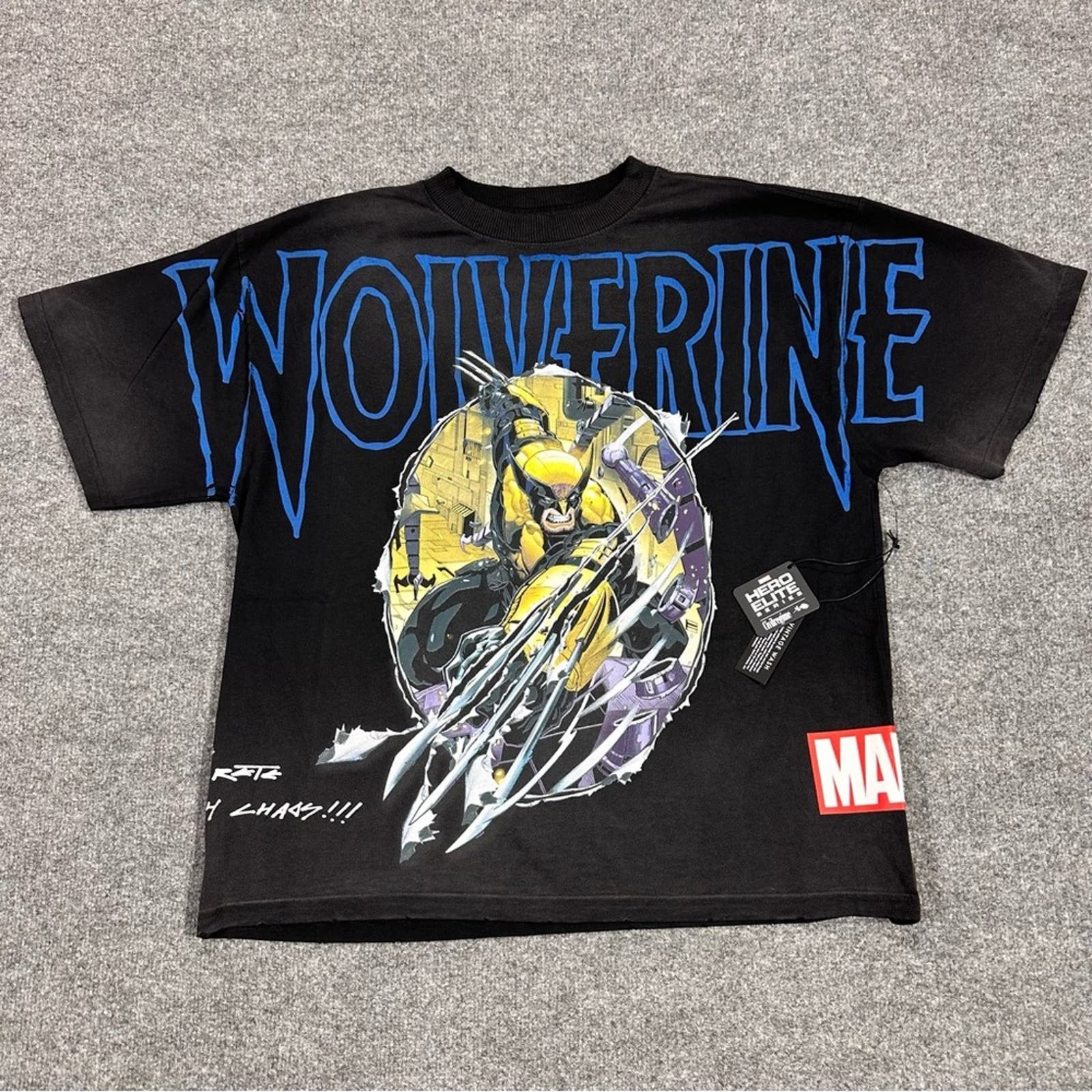 image of Civil Regime Wolverine 199X Rage Oversized Shirt Medium in Black, Men's