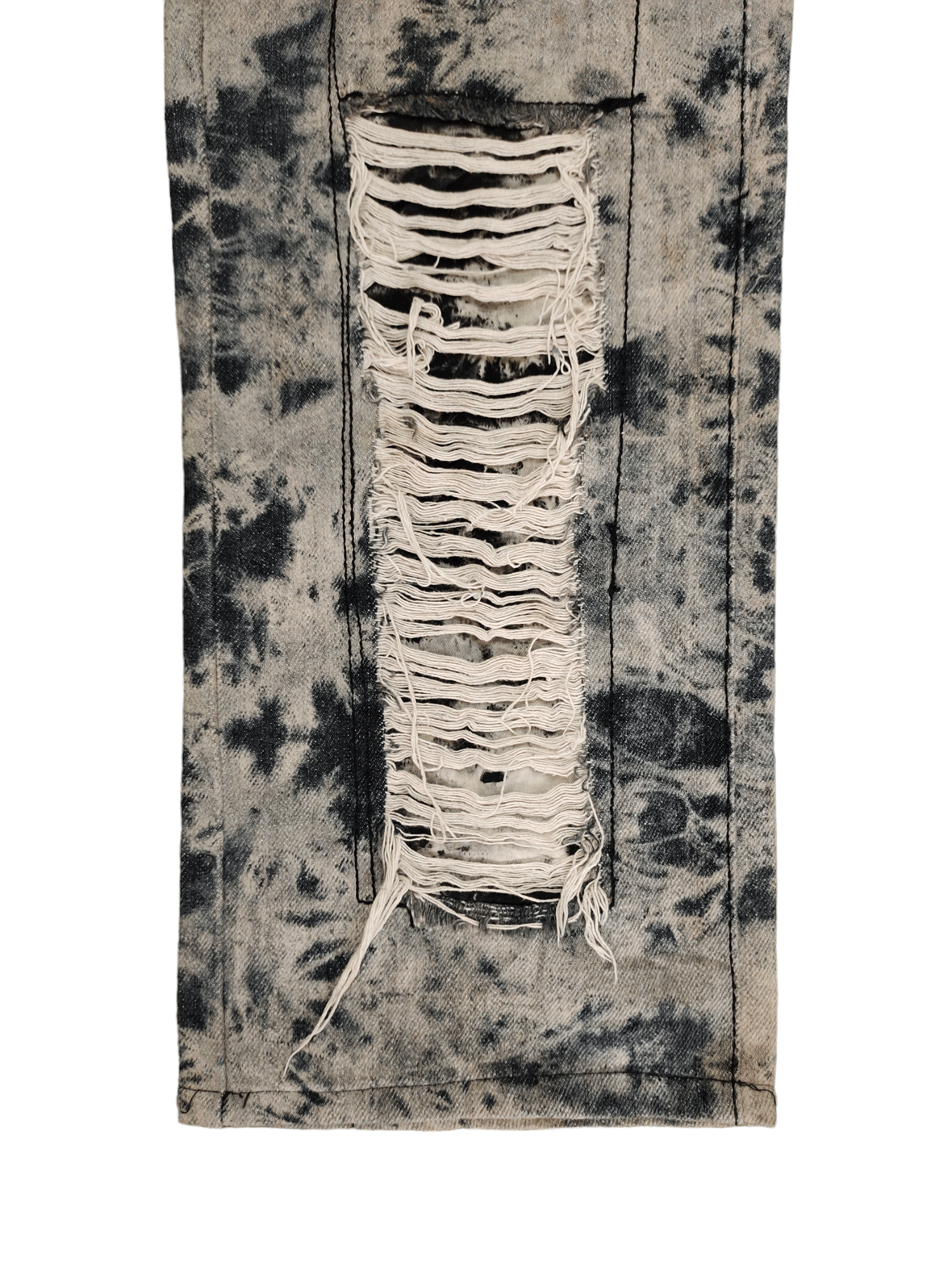 Share Spirit Homme Berning Sho Bleach Wash Distressed Denim Pants Punk Gothic Size US 33 - 6 Thumbnail