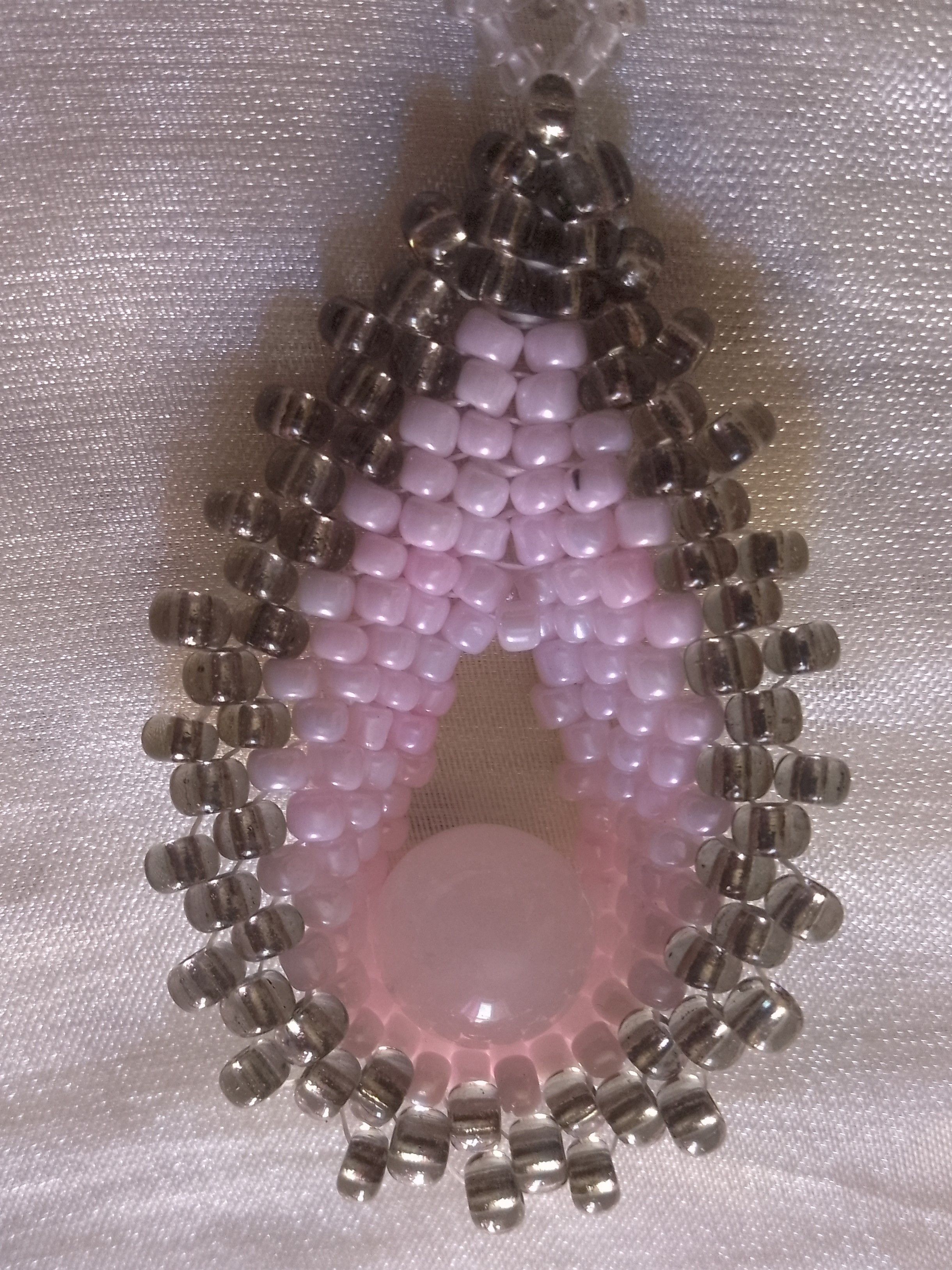 Handmade Necklace Rose quartz gemstone pendant Chakra Size ONE SIZE - 9 Thumbnail