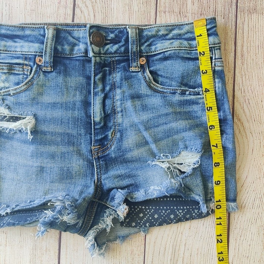 American Eagle Outfitters Ne(xt) Level Stretch Hi-Rise Shortie shorts sz 2 Size 26" / US 2 / IT 38 - 3 Thumbnail