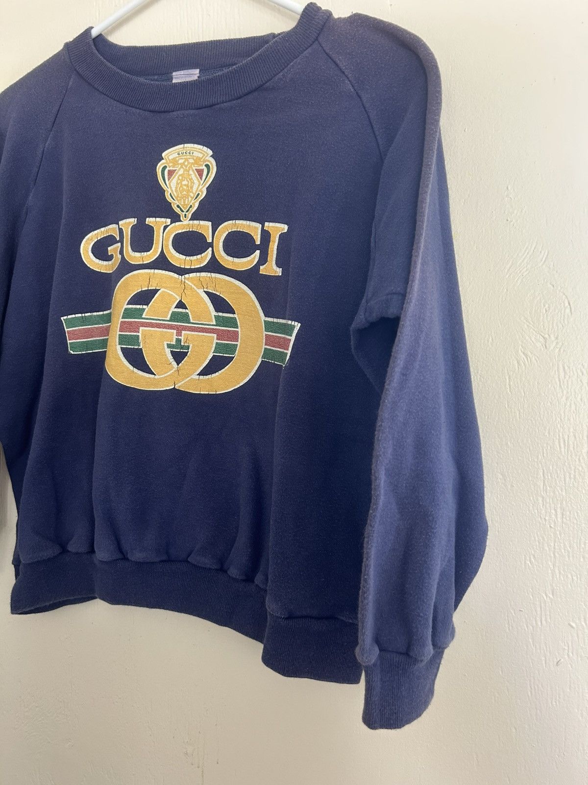 Vintage Vintage 90s Gucci Bootleg Logo Sweater Size S / US 4 / IT 40 - 3 Thumbnail