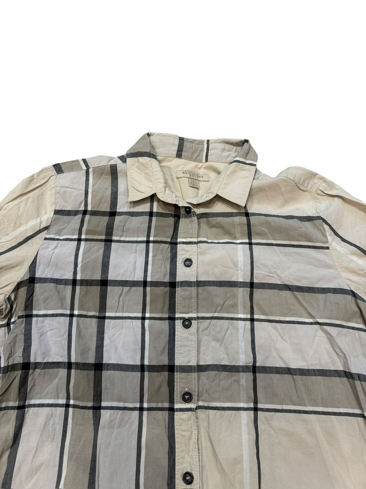 Burberry Burberry Brit Checked Long Sleeve Button Front Shirt Small Size US S / EU 44-46 / 1 - 7 Thumbnail