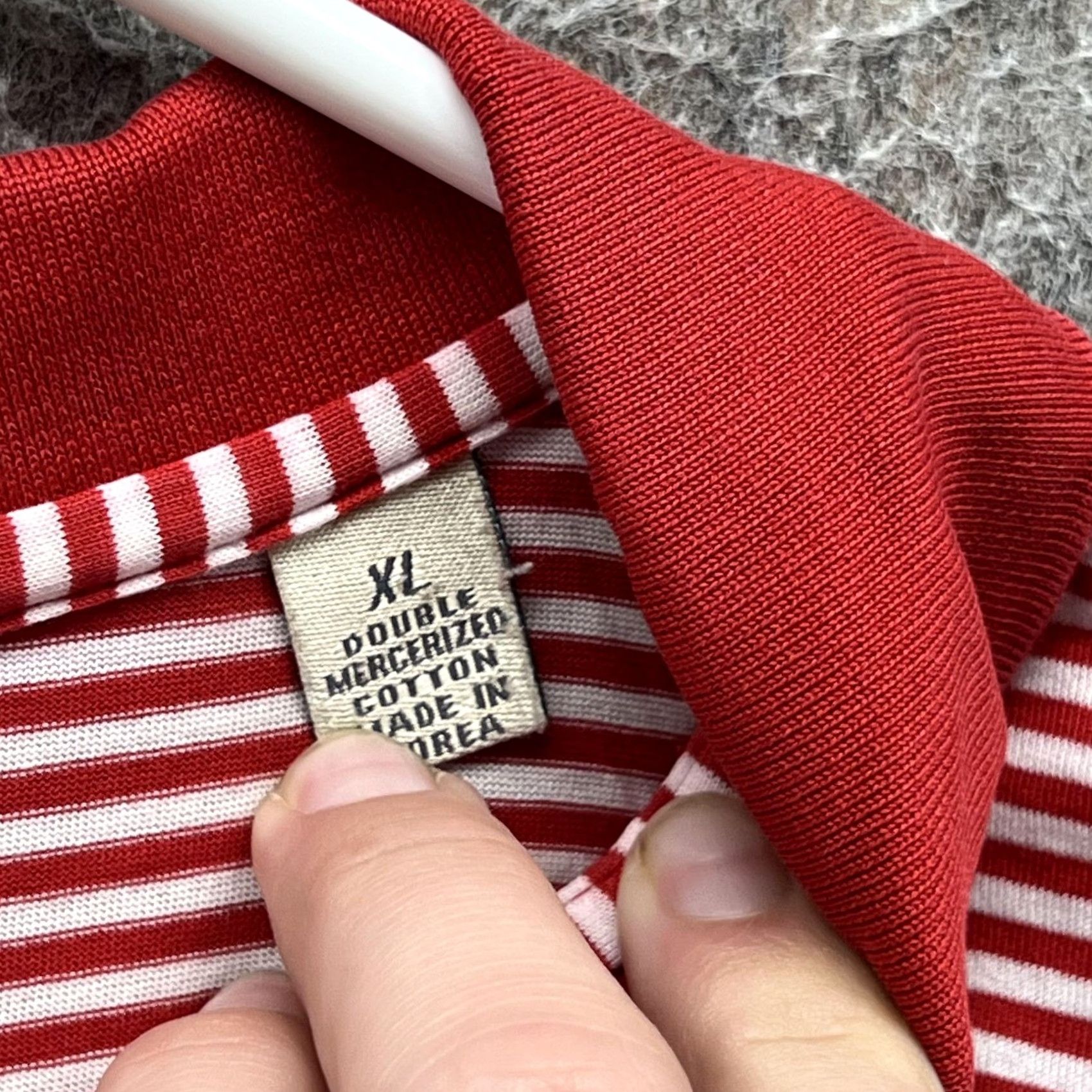 Peter Millar Peter Millar Polo Shirt Mens XL Red White Stripe Sea Island Golf Logo Cotton Size US XL / EU 56 / 4 - 7 Thumbnail