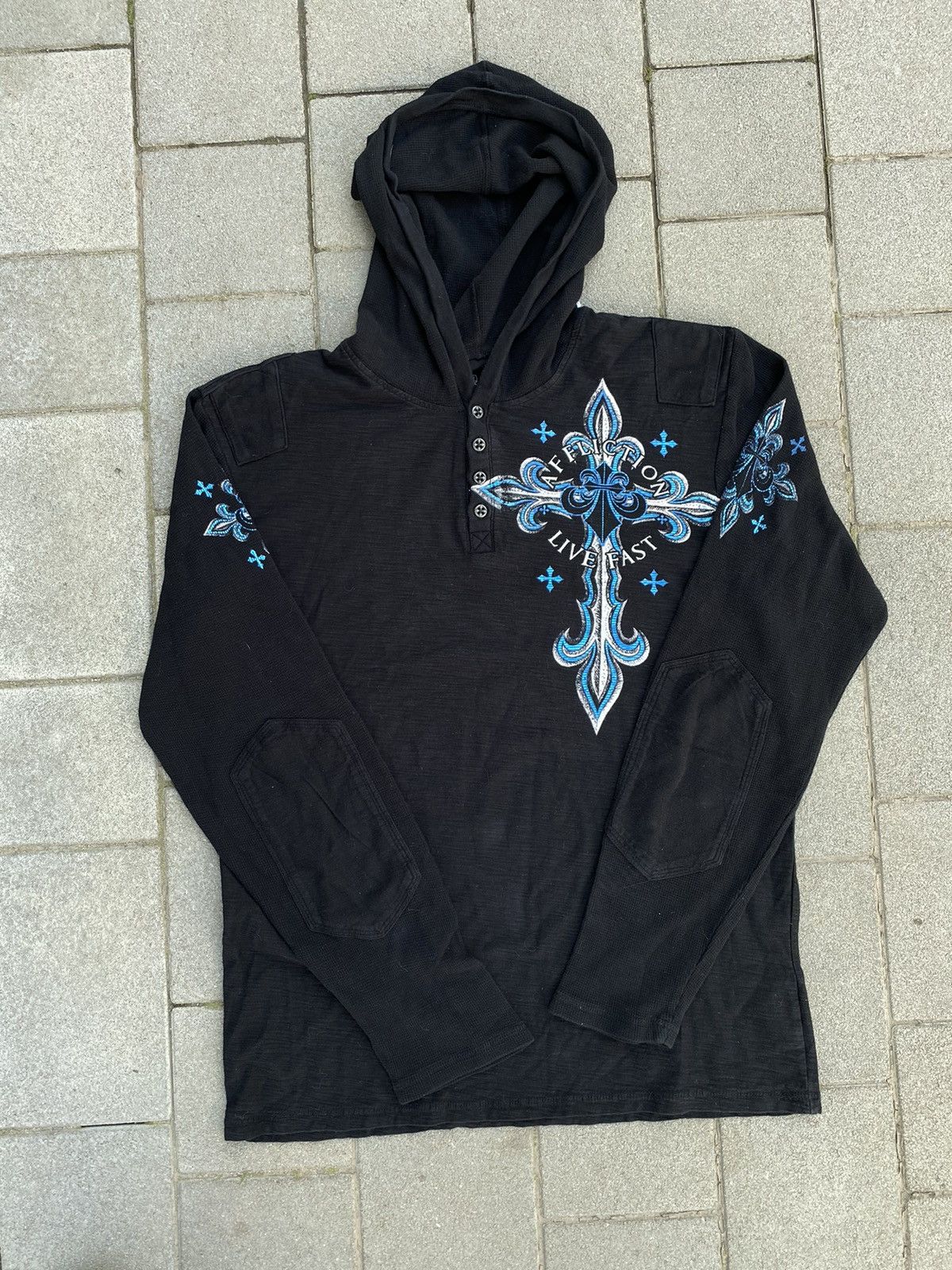 Affliction Affliction Thermal Long Sleeve Logo Spell Out Size US XL / EU 56 / 4 - 7 Thumbnail