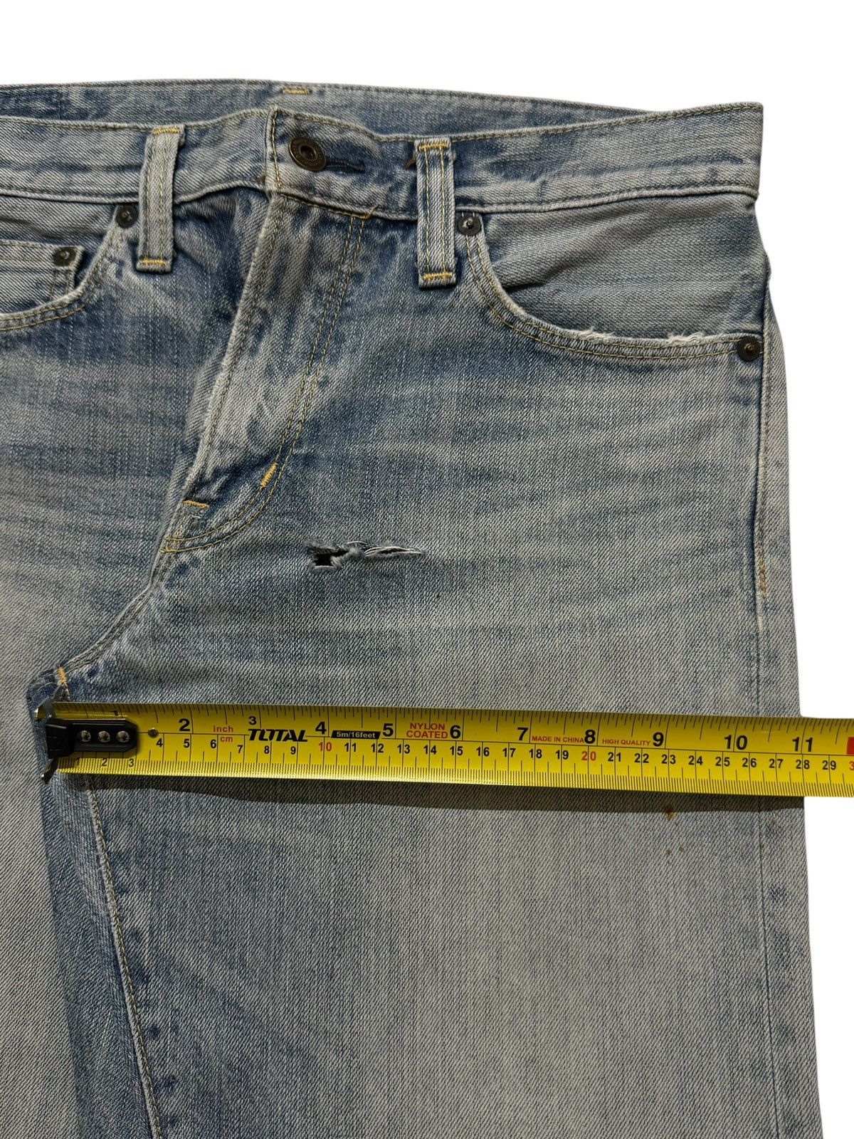 If Six Was Nine Vintage 90s Japanese Brand Blue Faded Wash Distressed Loose Size US 31 - 12 Thumbnail