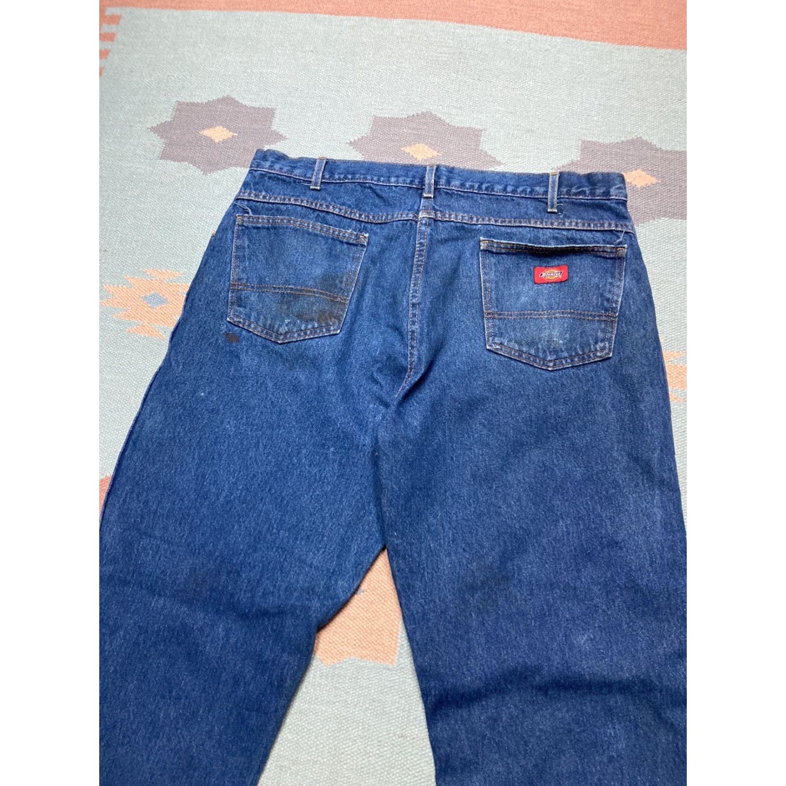 Dickies VINTAGE Dickies Jeans Relaxed Straight Workwear 38x32 Men Blue 90s/2000s Skater Baggy Pants Size US 38 / EU 54 - 5 Thumbnail