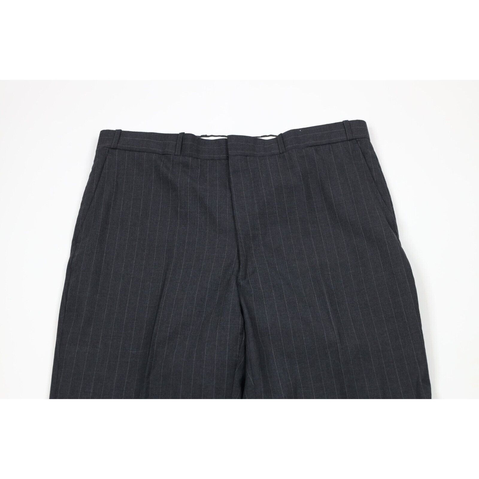 Vintage Vintage 70s Savile Row Hardy Amies Pinstriped Wool Suit Size 44L - 17 Thumbnail