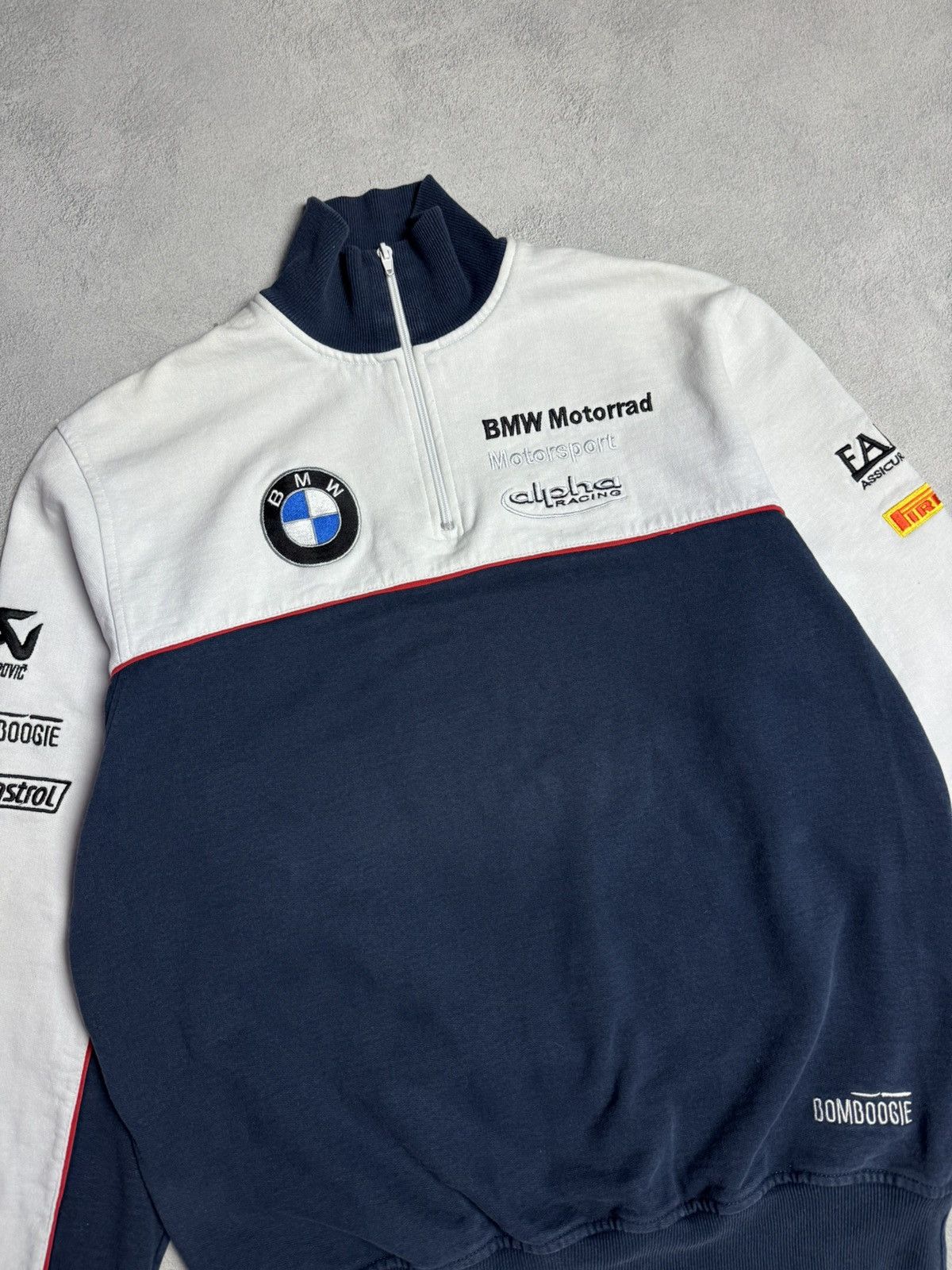 BMW BMW Motorrad Cotton 1/4 Zip Racing Sweatshirt Big Logo Size US L / EU 52-54 / 3 - 5 Thumbnail