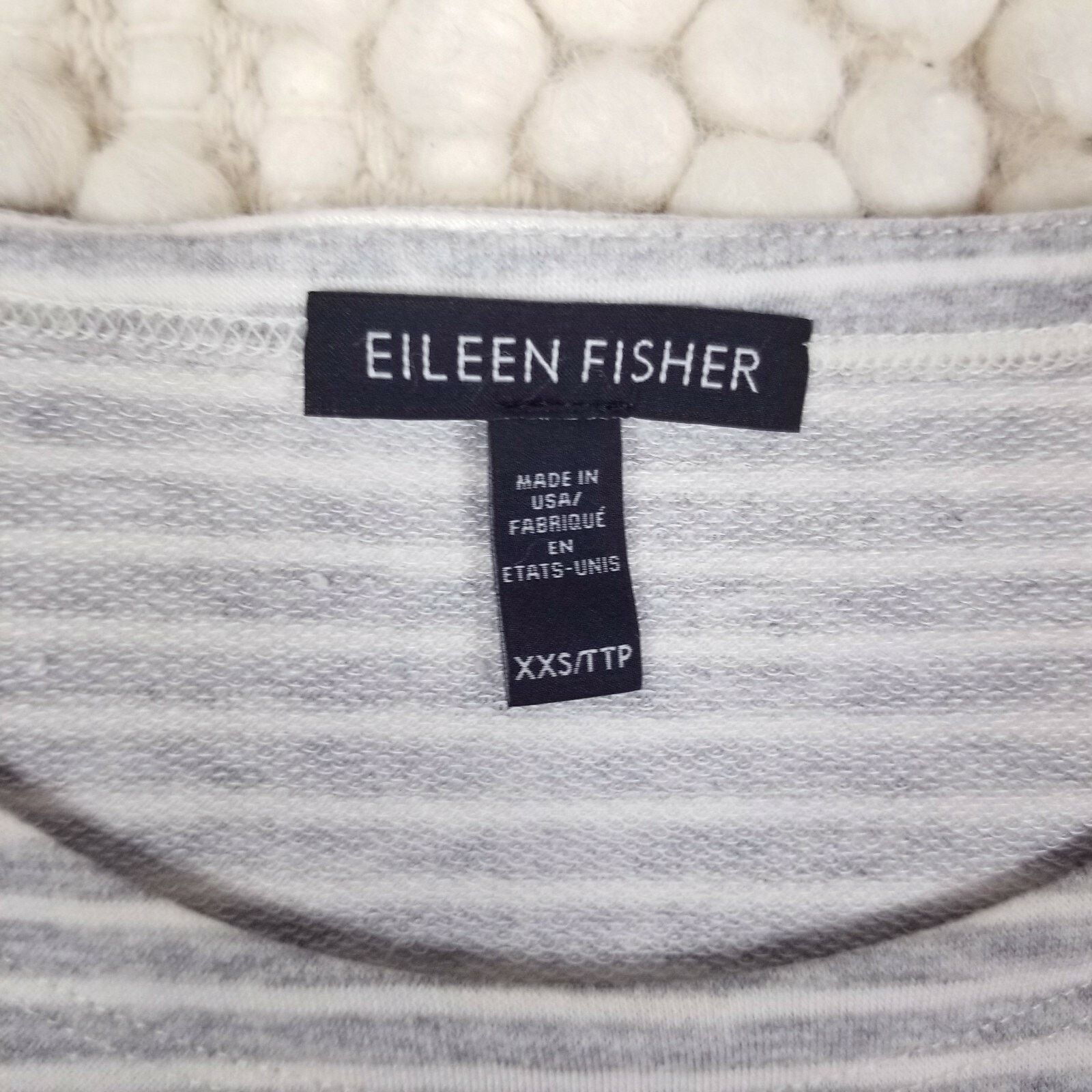 Eileen Fisher Eileen Fisher Tencel Stripe Oversized Tunic Gray & White XXS Size XXS / US 00 / IT 34 - 7 Thumbnail
