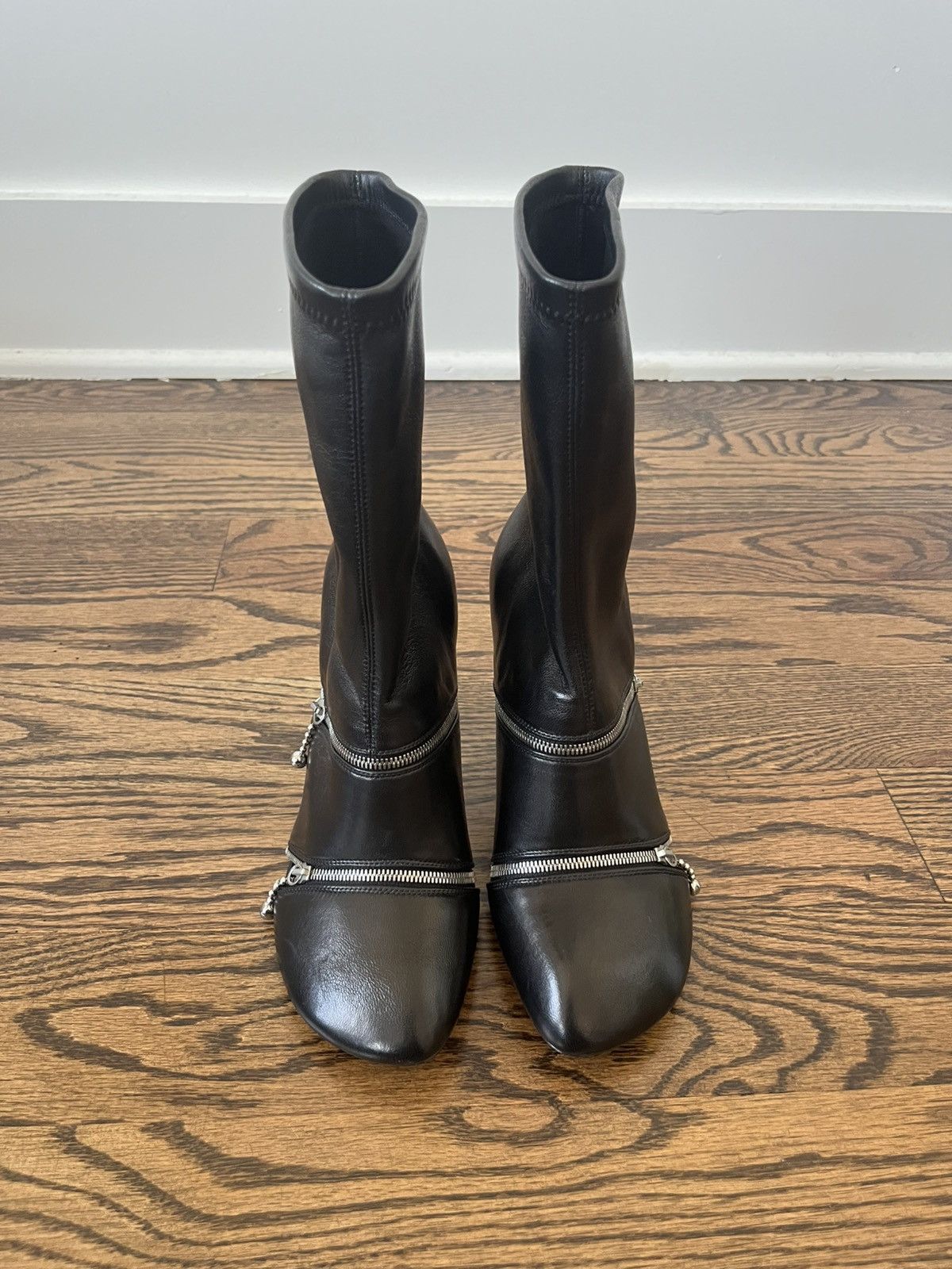 Burberry Burberry Leather Peep Boots Size US 7 / IT 37 - 8 Thumbnail