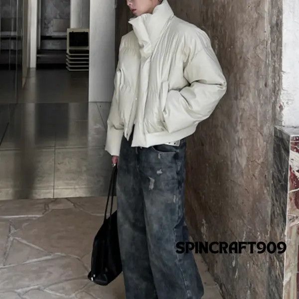 VIBE White Long Neck Puffer Jacket Size US M / EU 48-50 / 2 - 5 Thumbnail