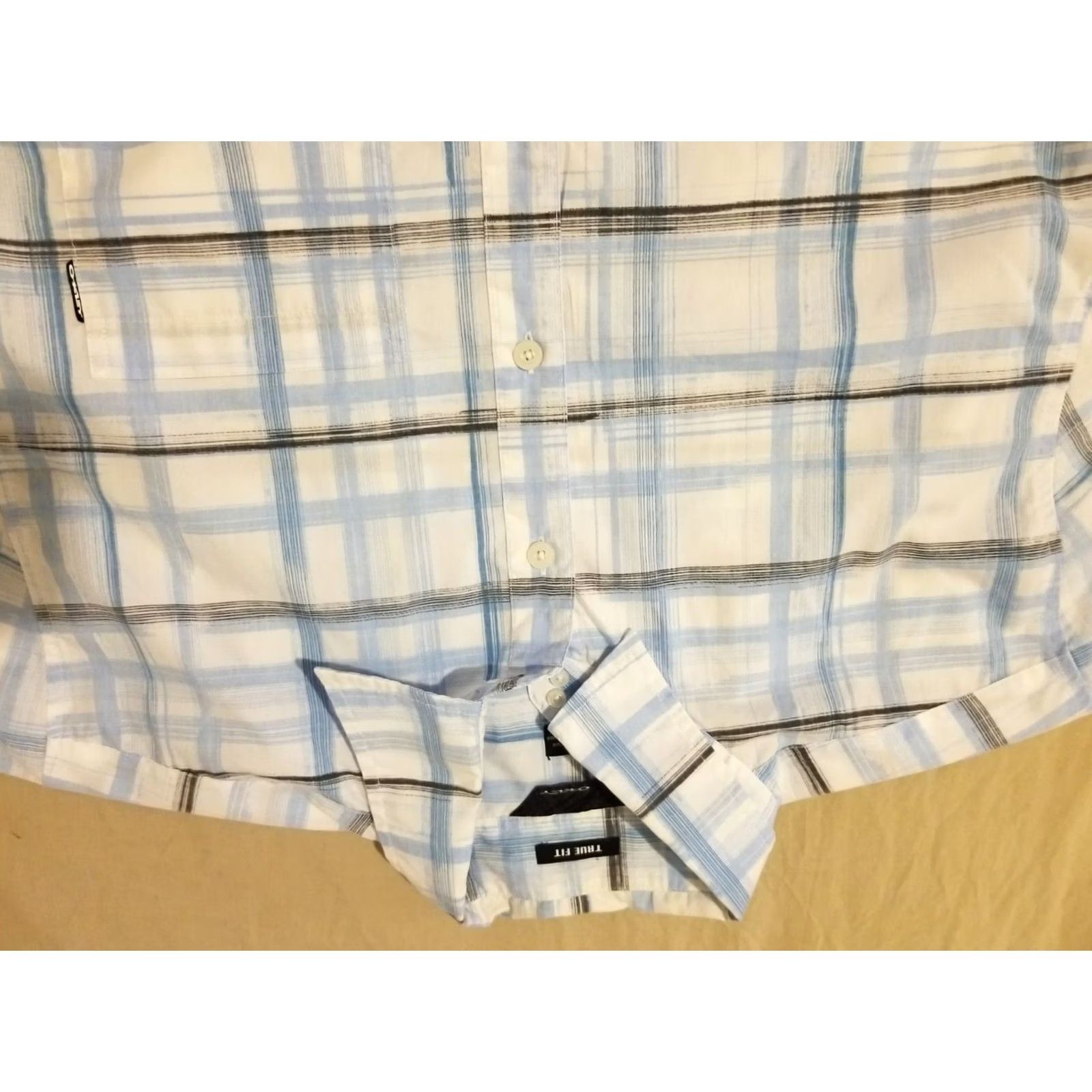 Oakley Oakley Dress Shirt Mens M Blue Short Sleeve Button-Up Shirt Size 40R - 2 Thumbnail