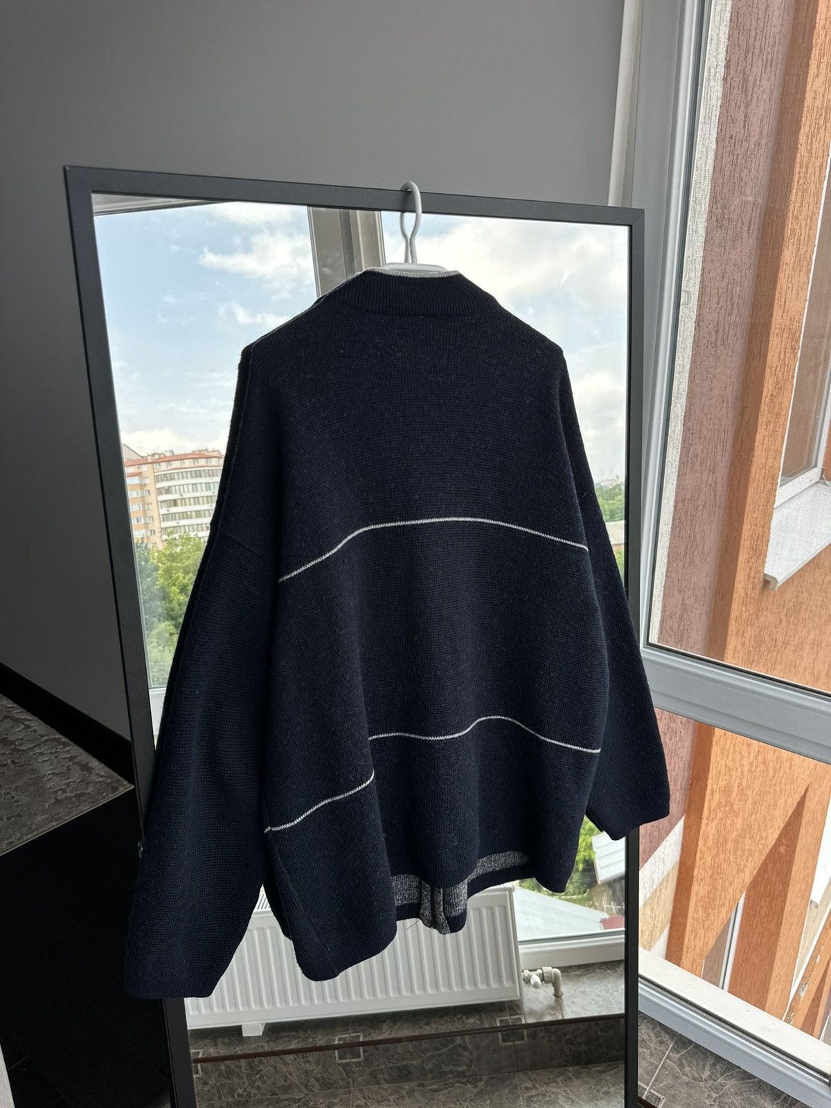 Lacoste Lacoste Full Zip Wool Blend Sweater Navy Blue Size 7 L Large Size US M / EU 48-50 / 2 - 9 Thumbnail