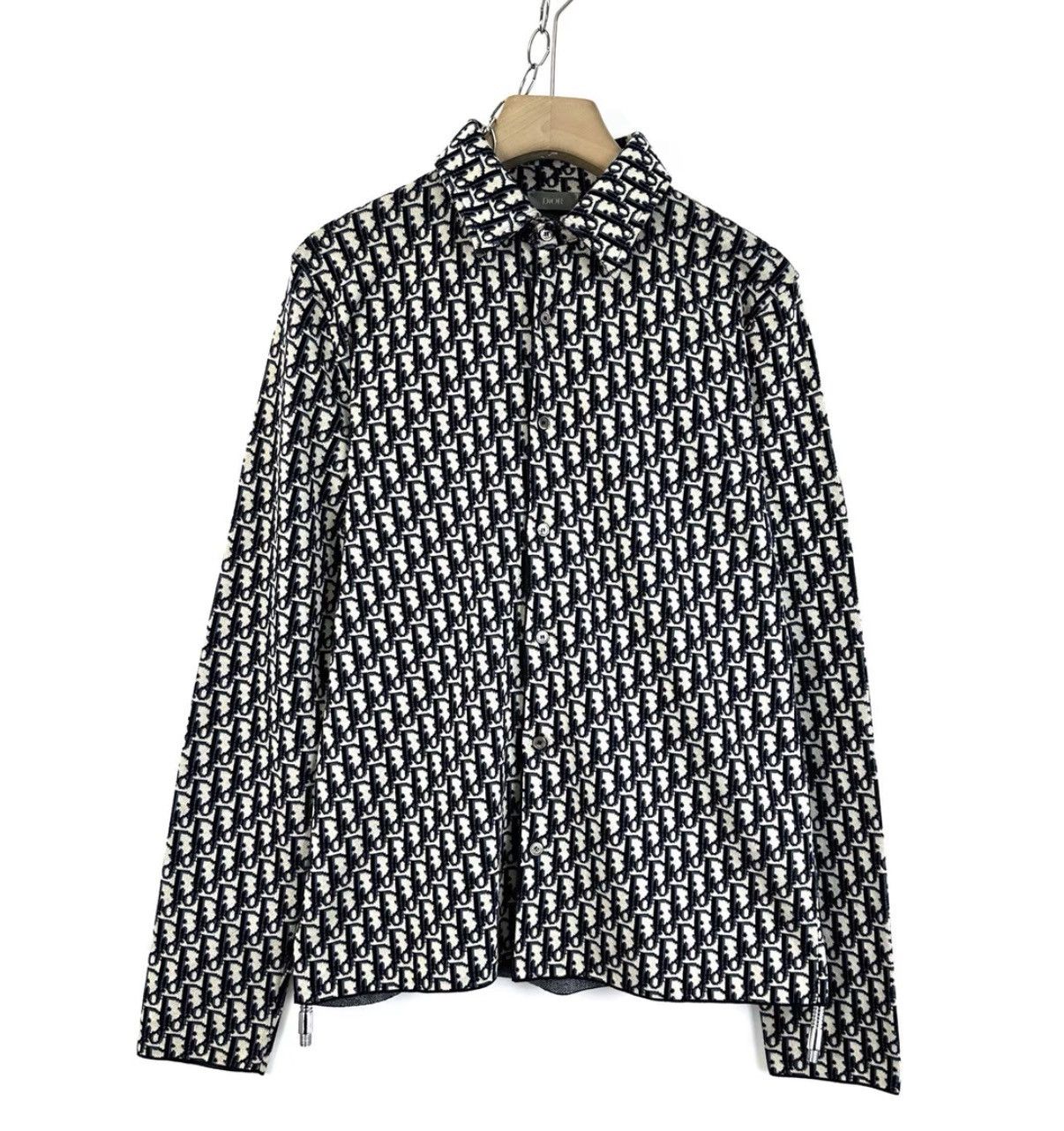 Dior Dior All-Over Monogram Long Sleeve Cotton Polo Shirt K12 Size US S / EU 44-46 / 1 - 1 Thumbnail