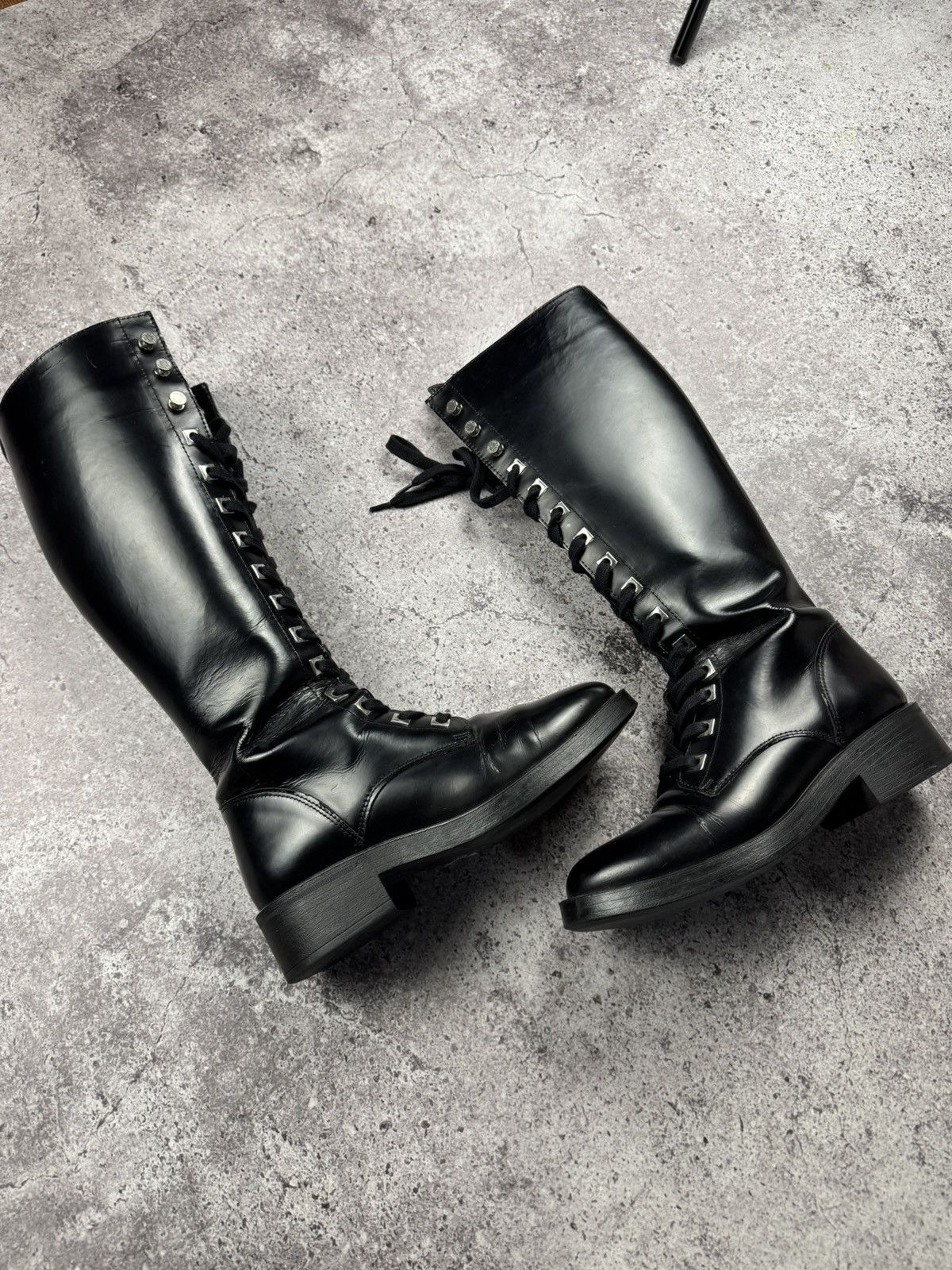 Japanese Brand Vintage AS 98 Zip Ankle Owens Style Leather Distressed Boots Size US 7 / IT 37 - 3 Thumbnail