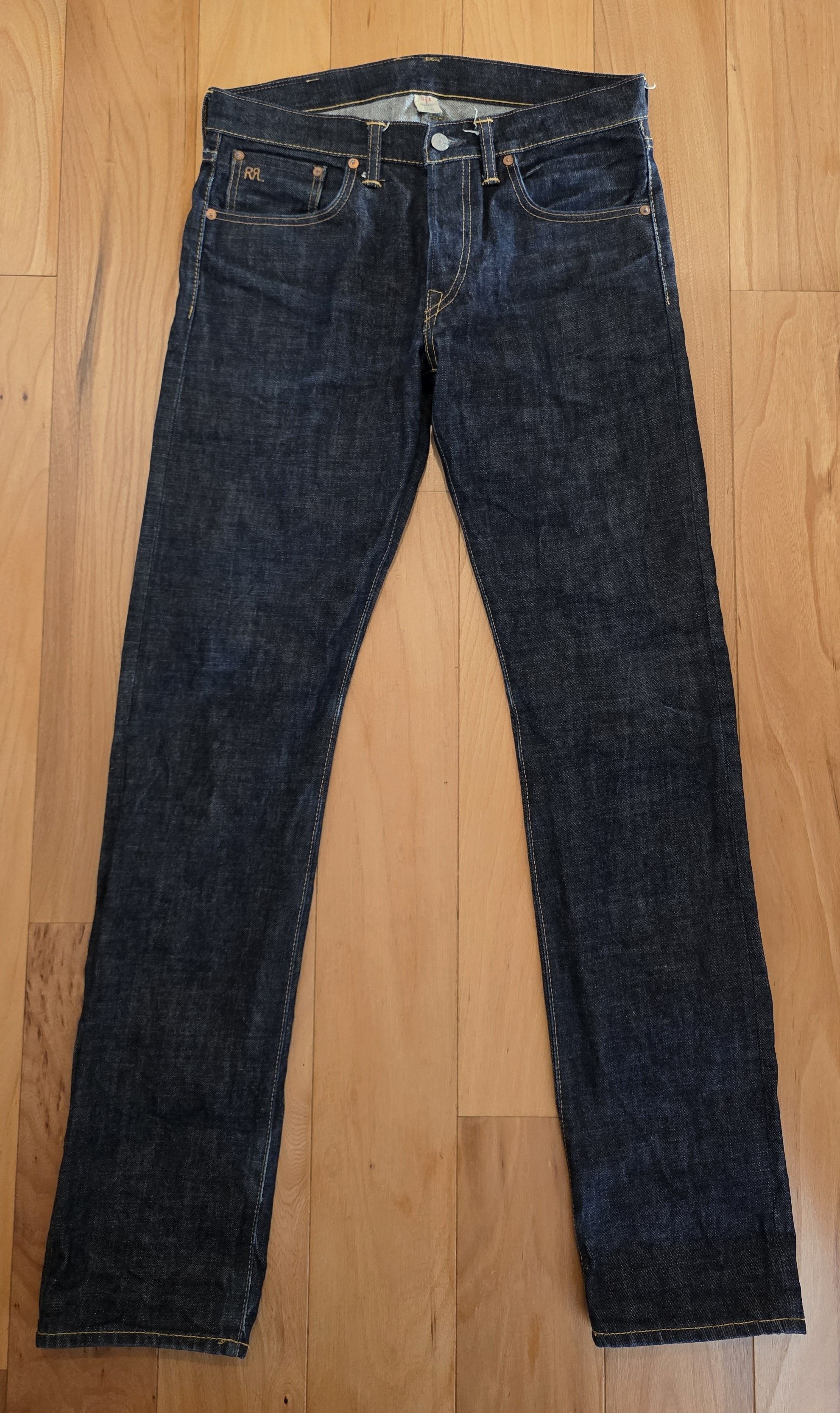 RRL Ralph Lauren RRL Slim Fit Japanese Selvedge Jeans Denim 31 x 34 Size US 31 - 1 Thumbnail