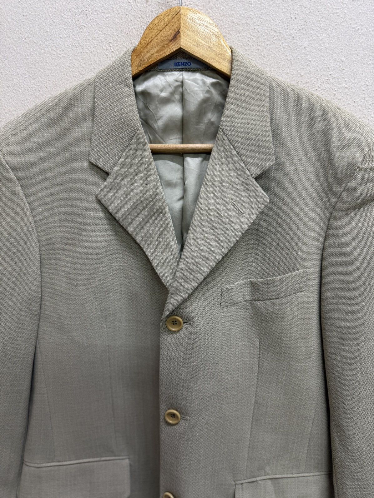 Kenzo VINTAGE 90s KENZO HOMME LINEN BLAZER Size 40S - 22 Thumbnail