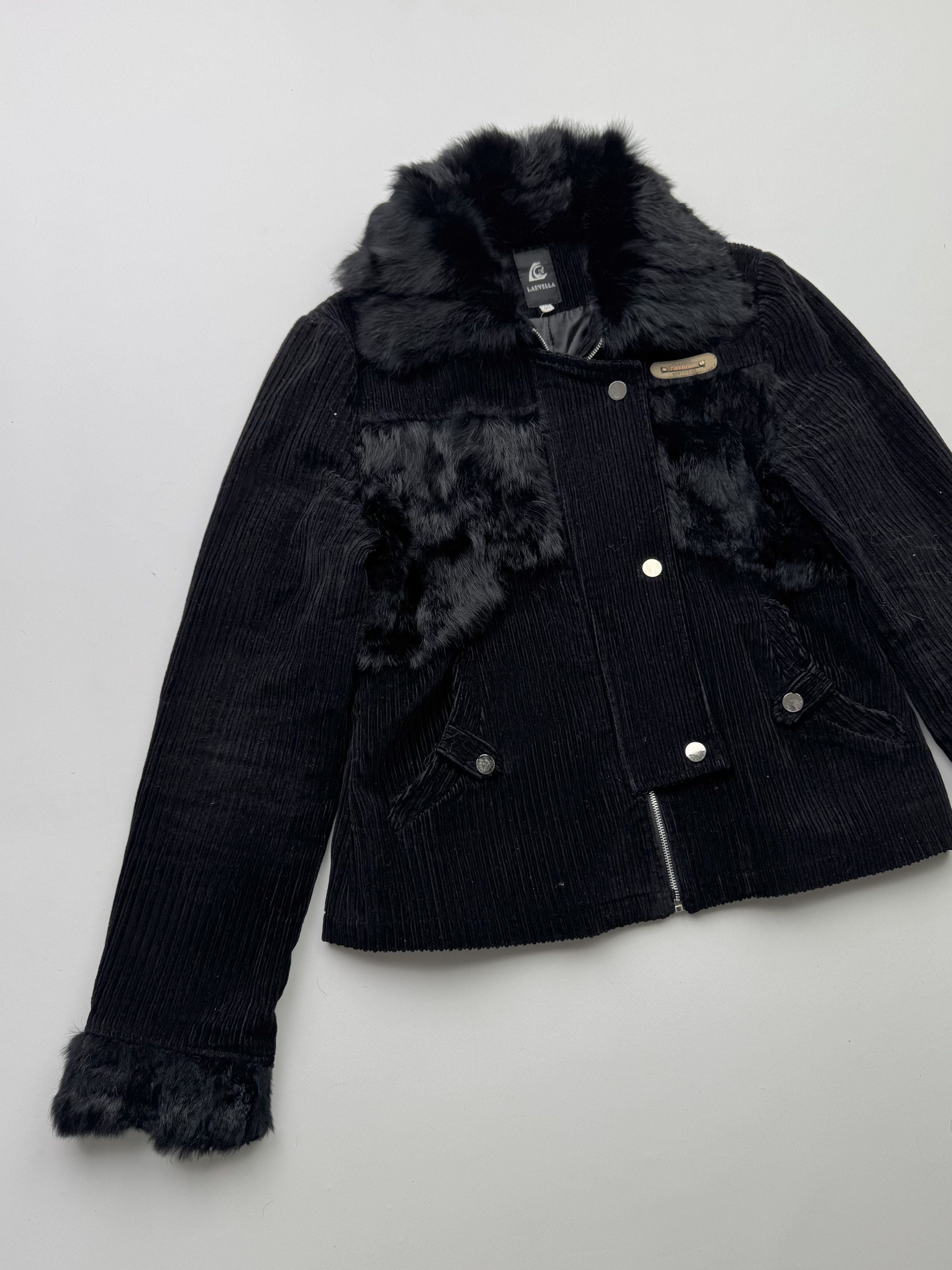 Japanese Brand Vintage Cropped Jacket With Real Fur Details B729(V199)E2 Size S / US 4 / IT 40 - 2 Thumbnail