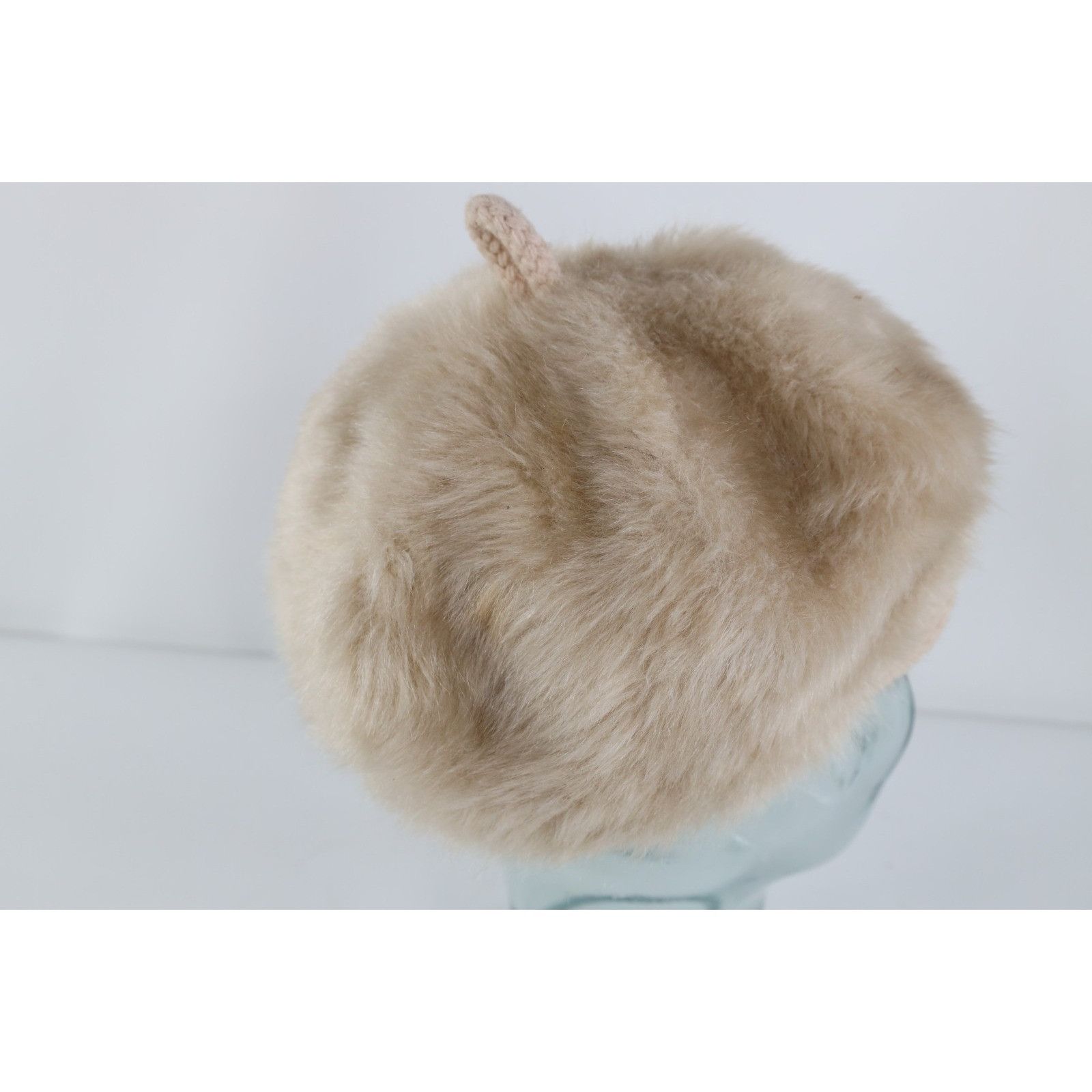 Vintage Vintage 70s 80s Streetwear Plush Faux Fur Beret Hat Cap Size ONE SIZE - 4 Thumbnail