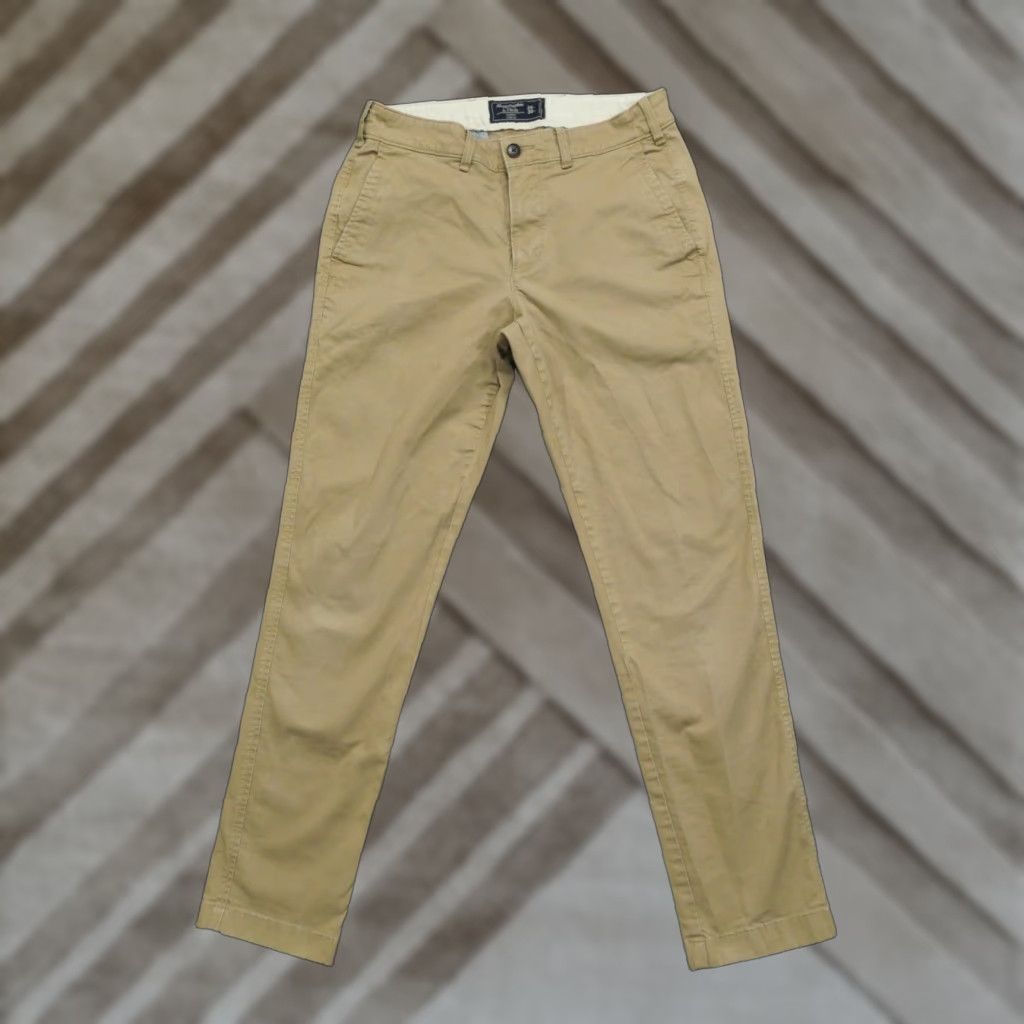 Abercrombie & Fitch Abercrombie & Fitch Pants Mens 28x30 Khaki Tan Skinny Stretch Size US 28 / EU 44 - 1 Thumbnail