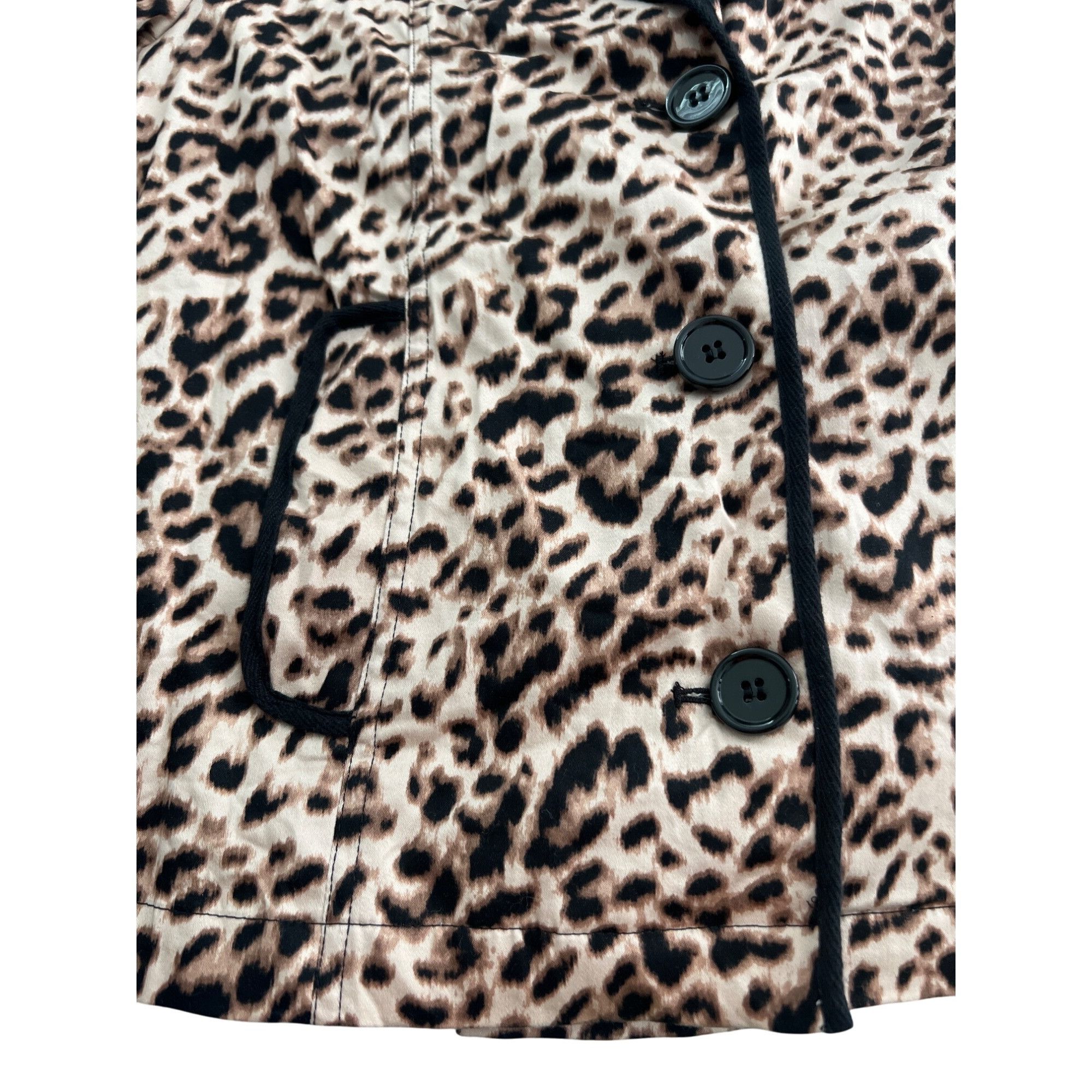 Chicos Chicos Leopard Print Blazer Jacket Womens Tailored 3/4 Sleev Size M / US 6-8 / IT 42-44 - 2 Thumbnail