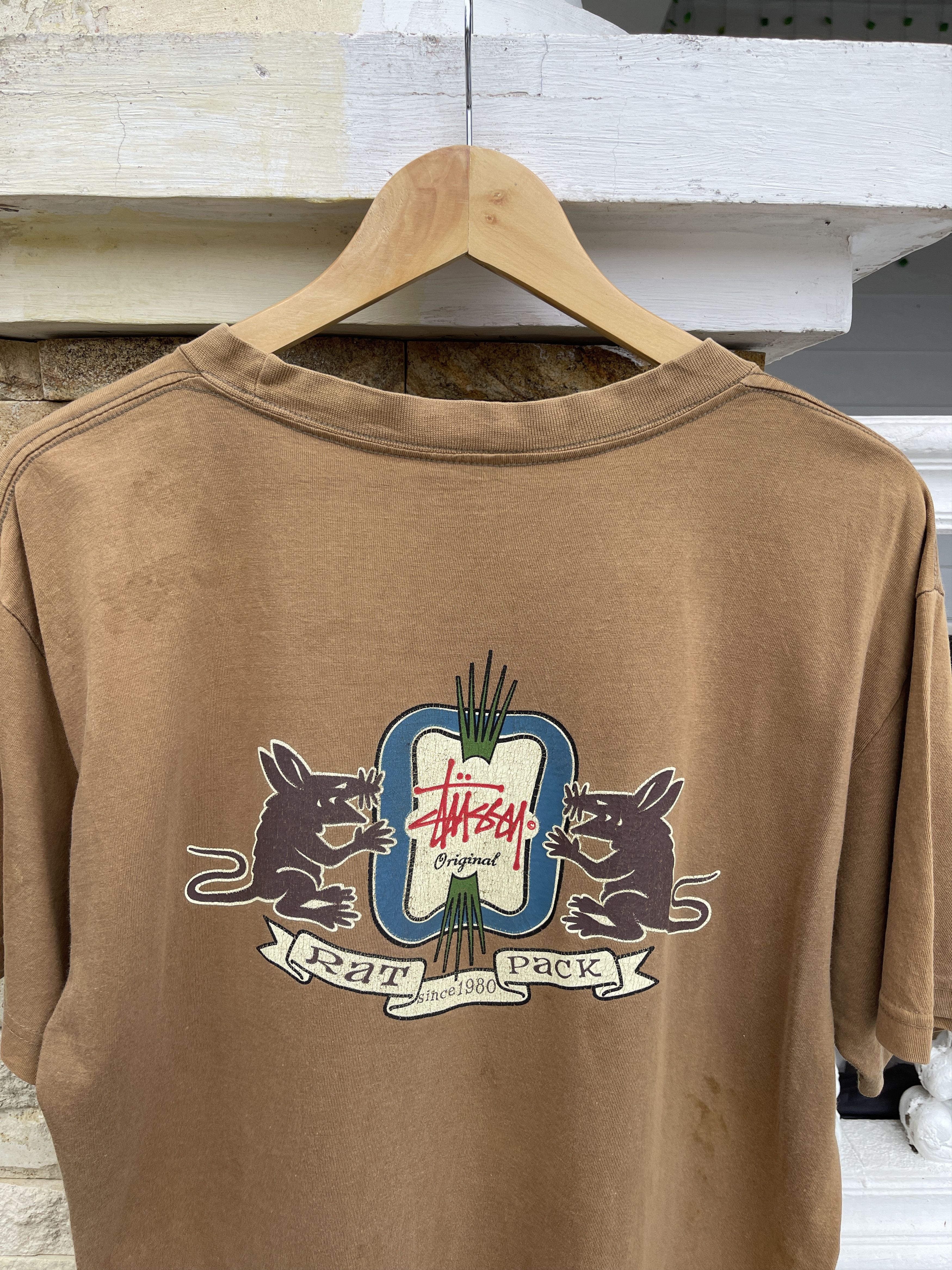 Stussy Very Rare🔥Vintage 80s Stussy Rat Pack Faded Tee Size US M / EU 48-50 / 2 - 9 Thumbnail