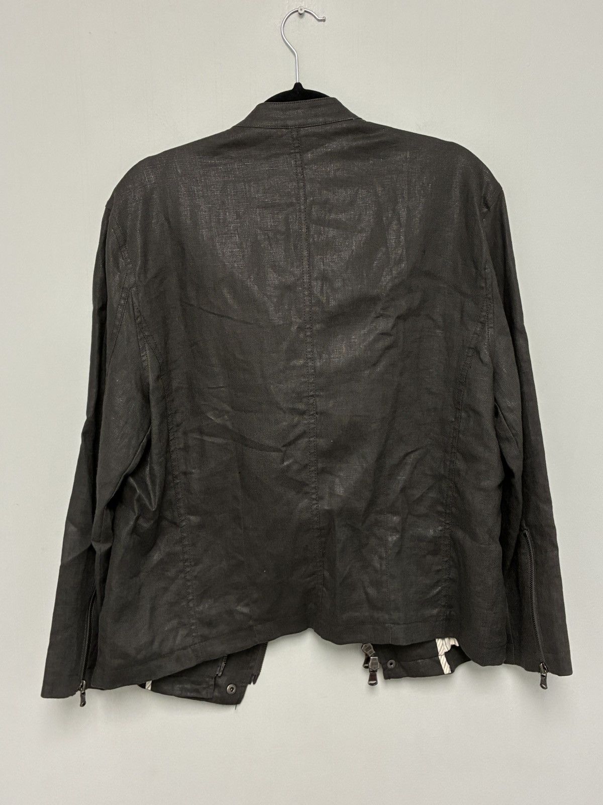 John Varvatos Linen Moto Jacket Medium Size US M / EU 48-50 / 2 - 7 Thumbnail