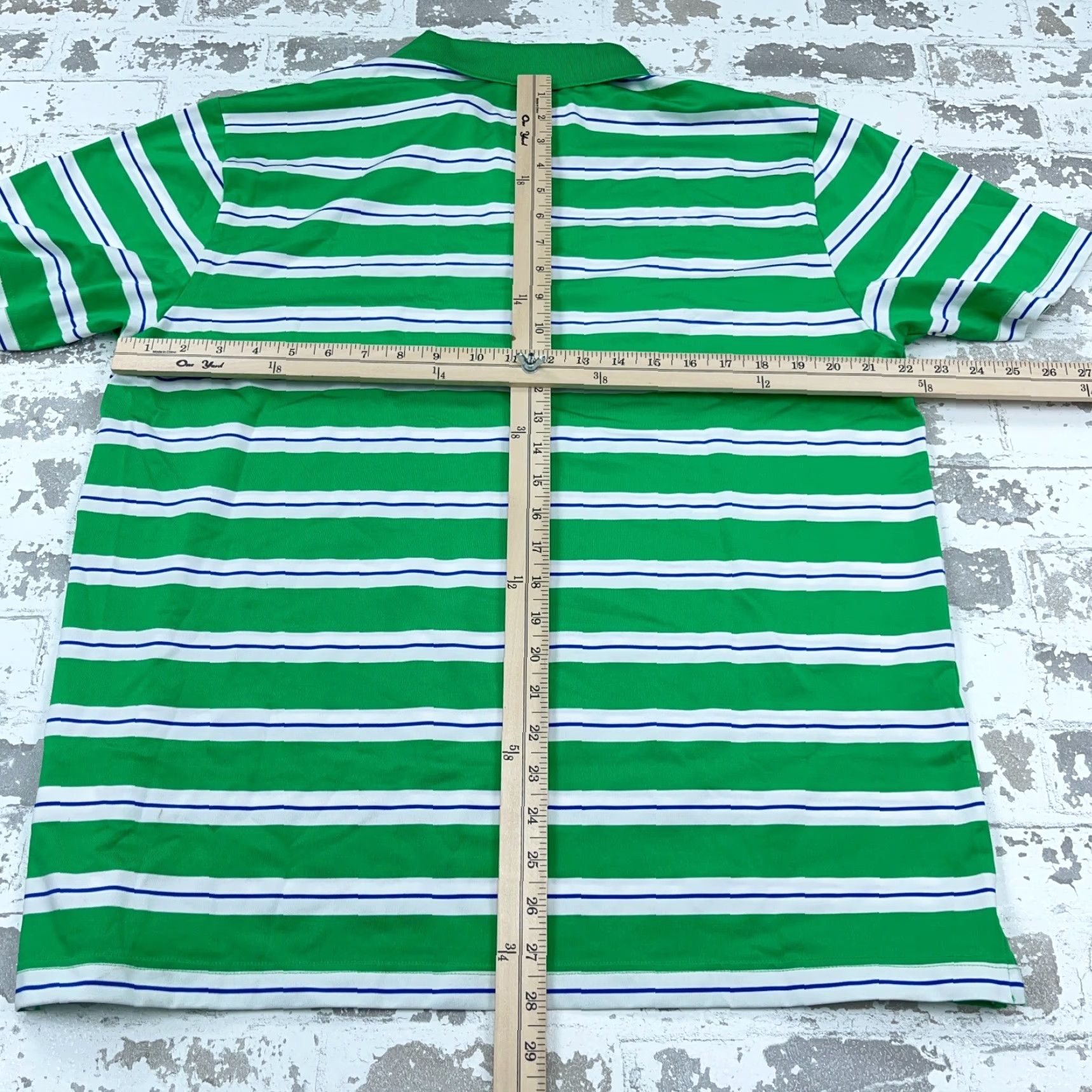 Under Armour Under Armour Polo Shirt Men XL Green Striped Performance Quick Dry Golf A54 Size US XL / EU 56 / 4 - 6 Thumbnail