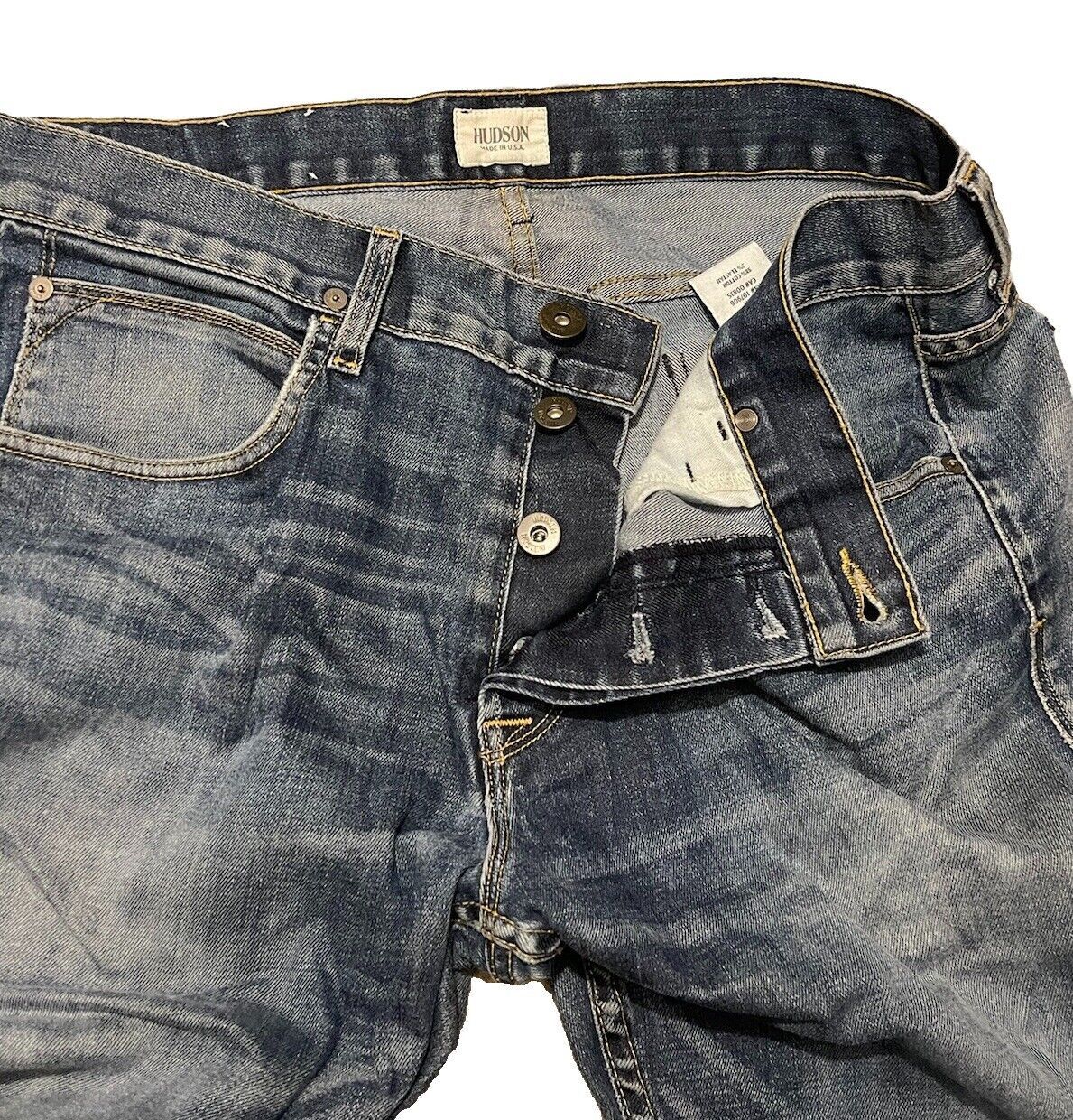 Hudson × Vintage Hudson Byron Straight Jeans Men’s Blue Medium-Dark Size US 36 / EU 52 - 11 Thumbnail