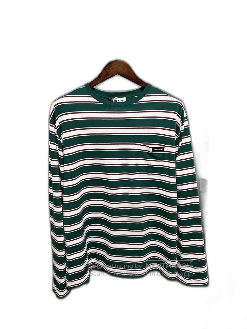Miu Miu miumiu striped long sleeve polo. Size US M / EU 48-50 / 2 - 1 Thumbnail