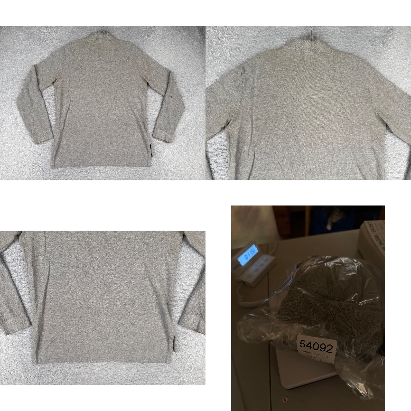 Ralph Lauren VINTAGE Ralph Lauren Polo Shirt Men L Gray Cotton Long Sleeve Regular Fit with Logo Embroidered - Sports, Classic, Designer, American Mens Size US L / EU 52-54 / 3 - 9 Thumbnail
