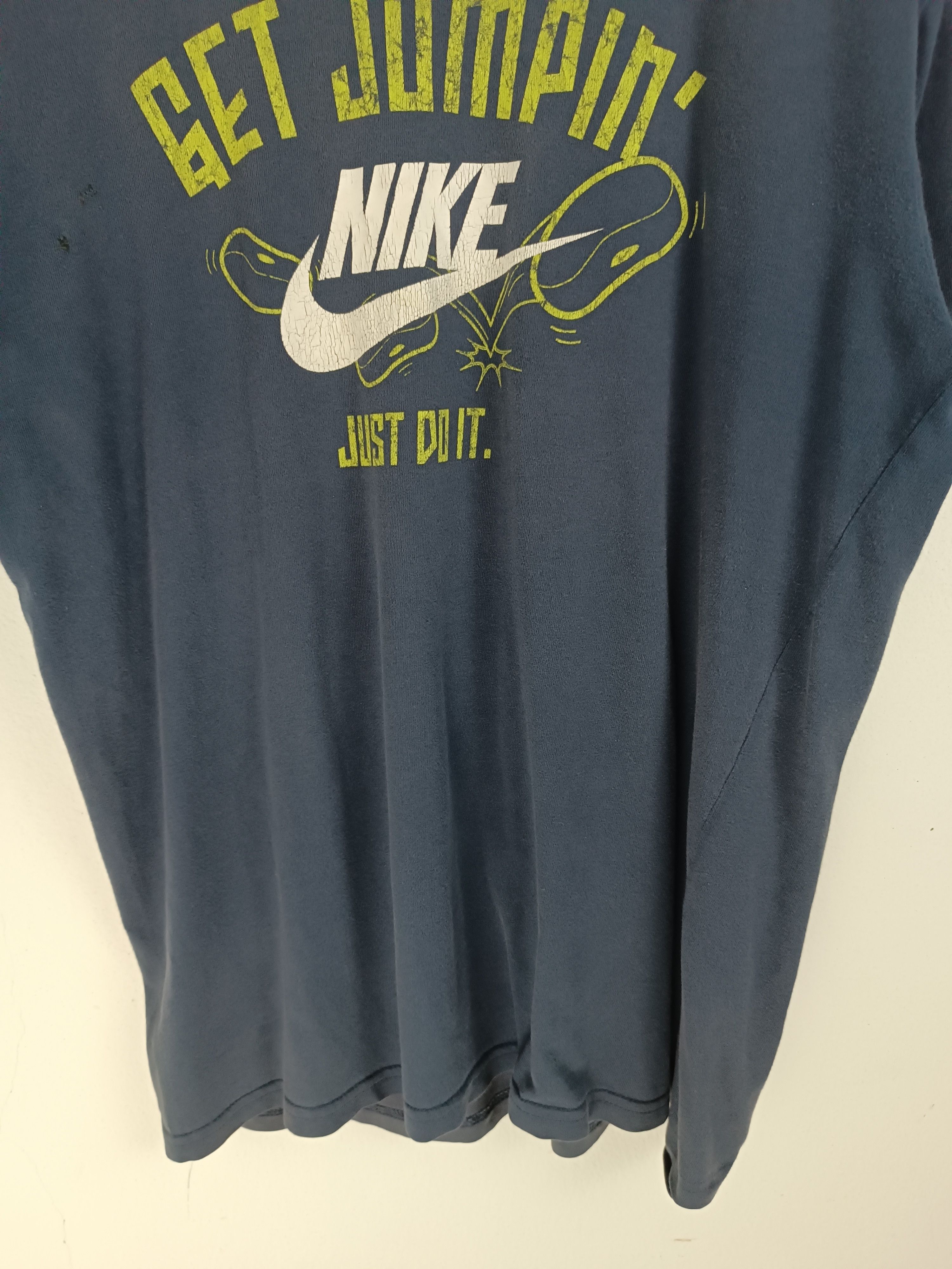 Nike THRASHED FADED VINTAGE Y2K NIKE GET JUMPIN VERY RARE TEE Size US M / EU 48-50 / 2 - 6 Thumbnail