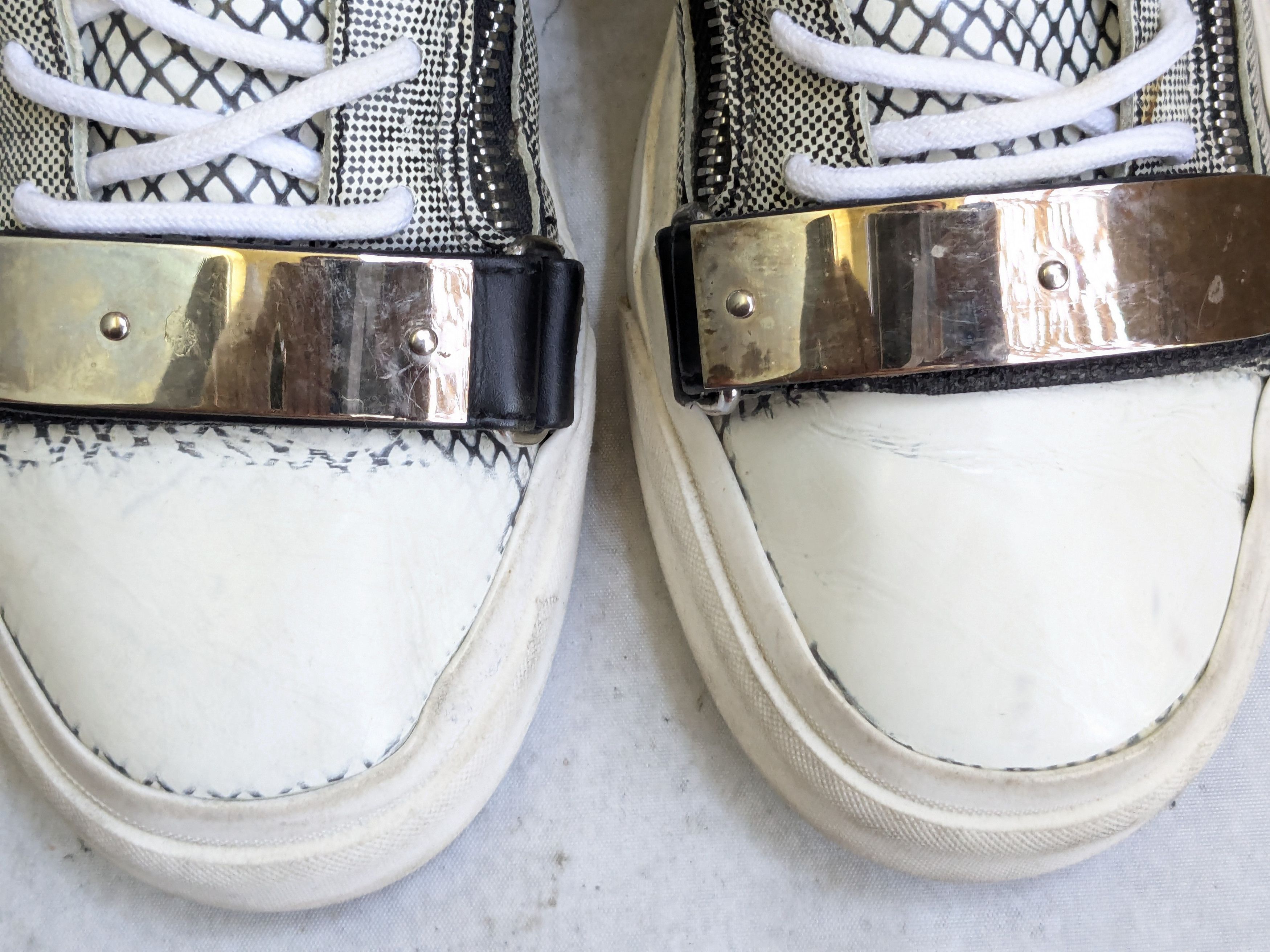 Giuseppe Zanotti Giuseppe Zanotti Sneakers Black White 10 43 High Top Leather Size US 10 / EU 43 - 2 Thumbnail